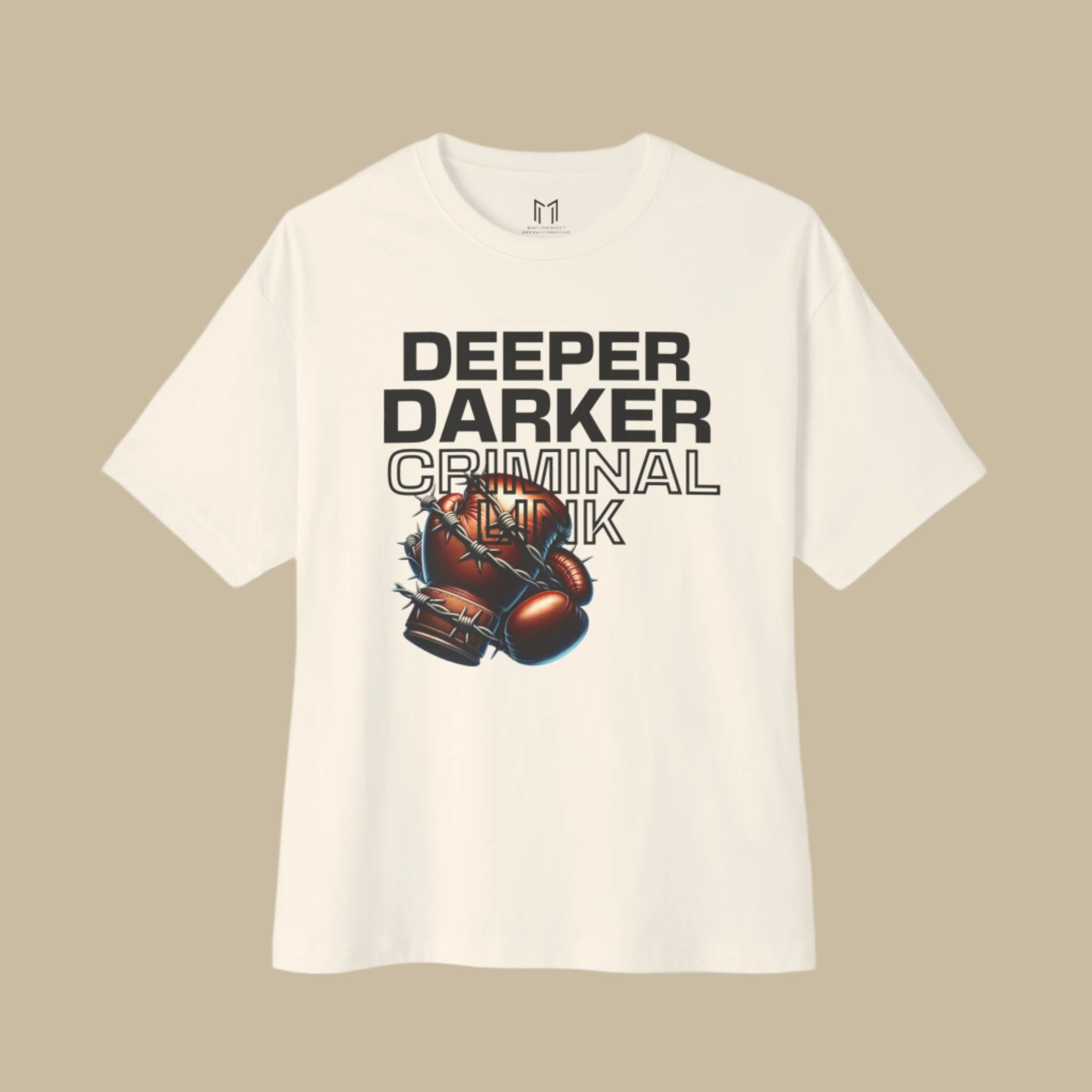 DEEPER DARKER CRIMINAL LINK Boxing T-SHIRT | (2TONEDASUPASTAR x WHAT'S YOUR HUSTLE?®)