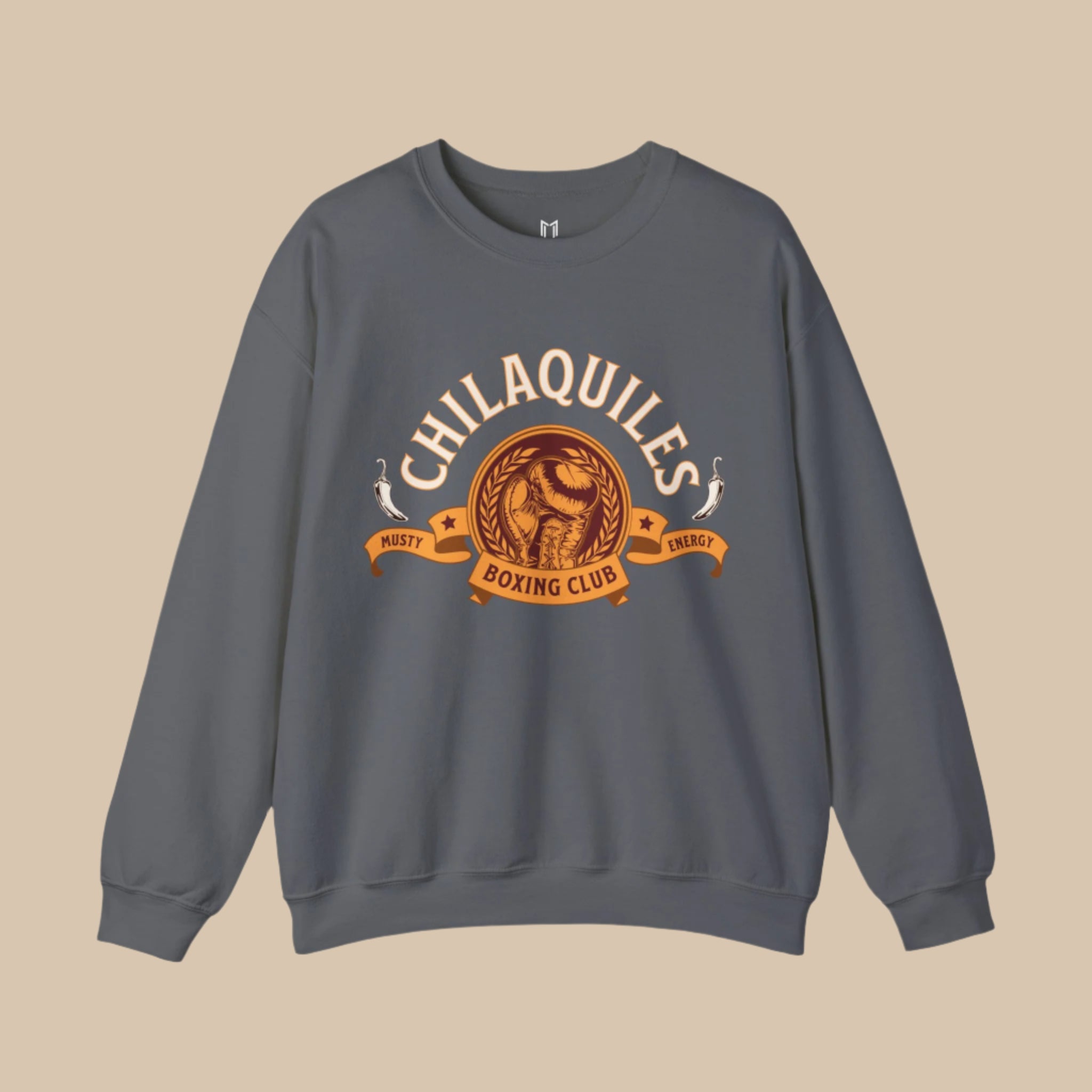 CHILAQUILES Musty Energy Boxing Club CREWNECK SWEATER | (2TONEDASUPASTAR x WHAT'S YOUR HUSTLE?®)