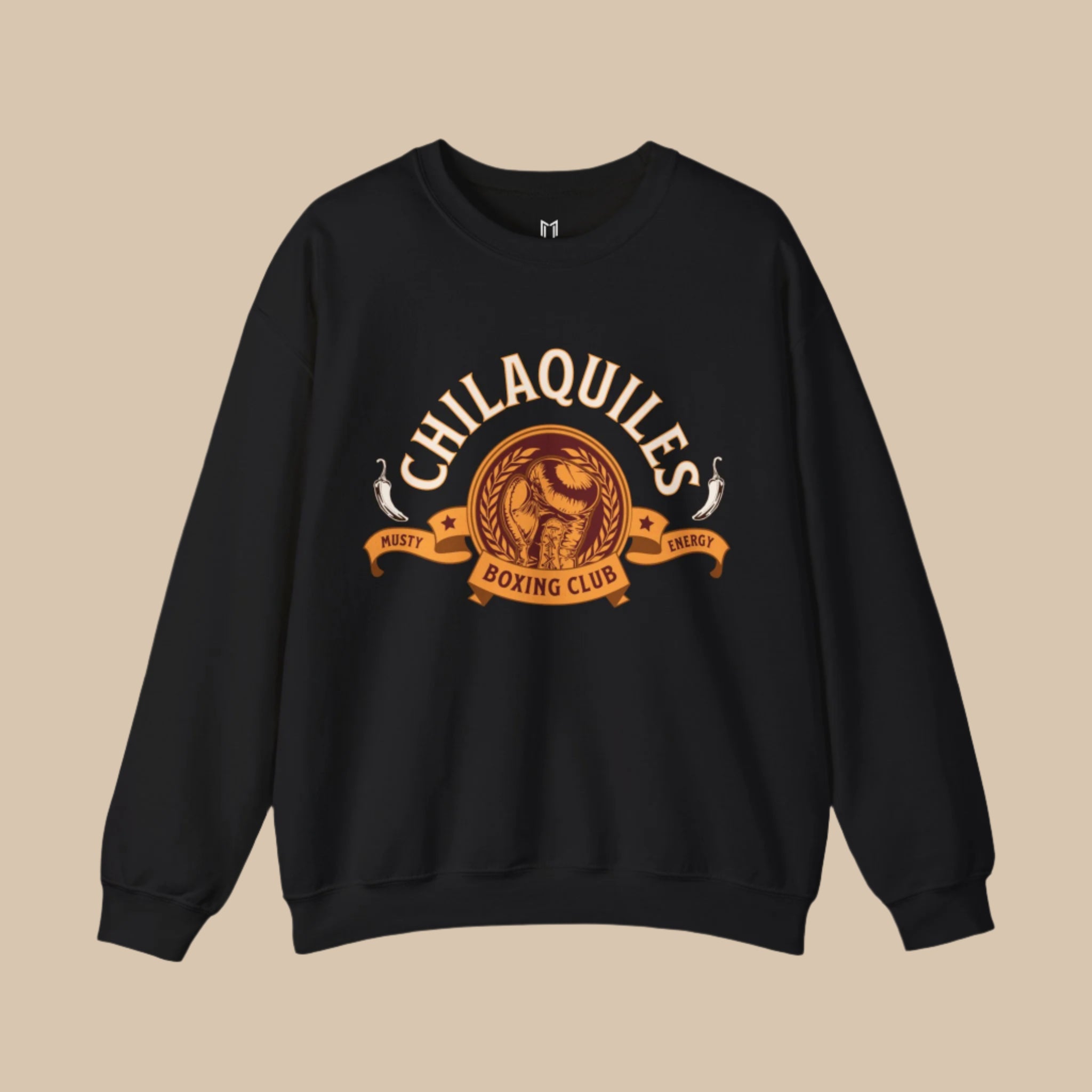 CHILAQUILES Musty Energy Boxing Club CREWNECK SWEATER | (2TONEDASUPASTAR x WHAT'S YOUR HUSTLE?®)