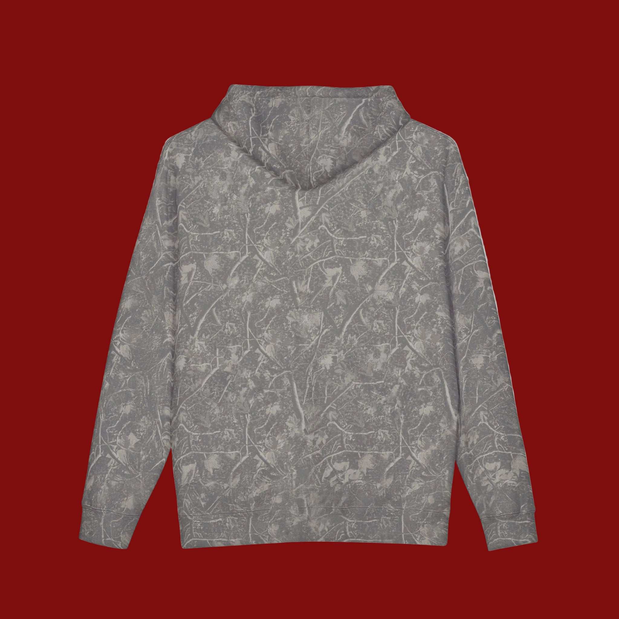 Green hoodie with a logo on the sleeve against a white background