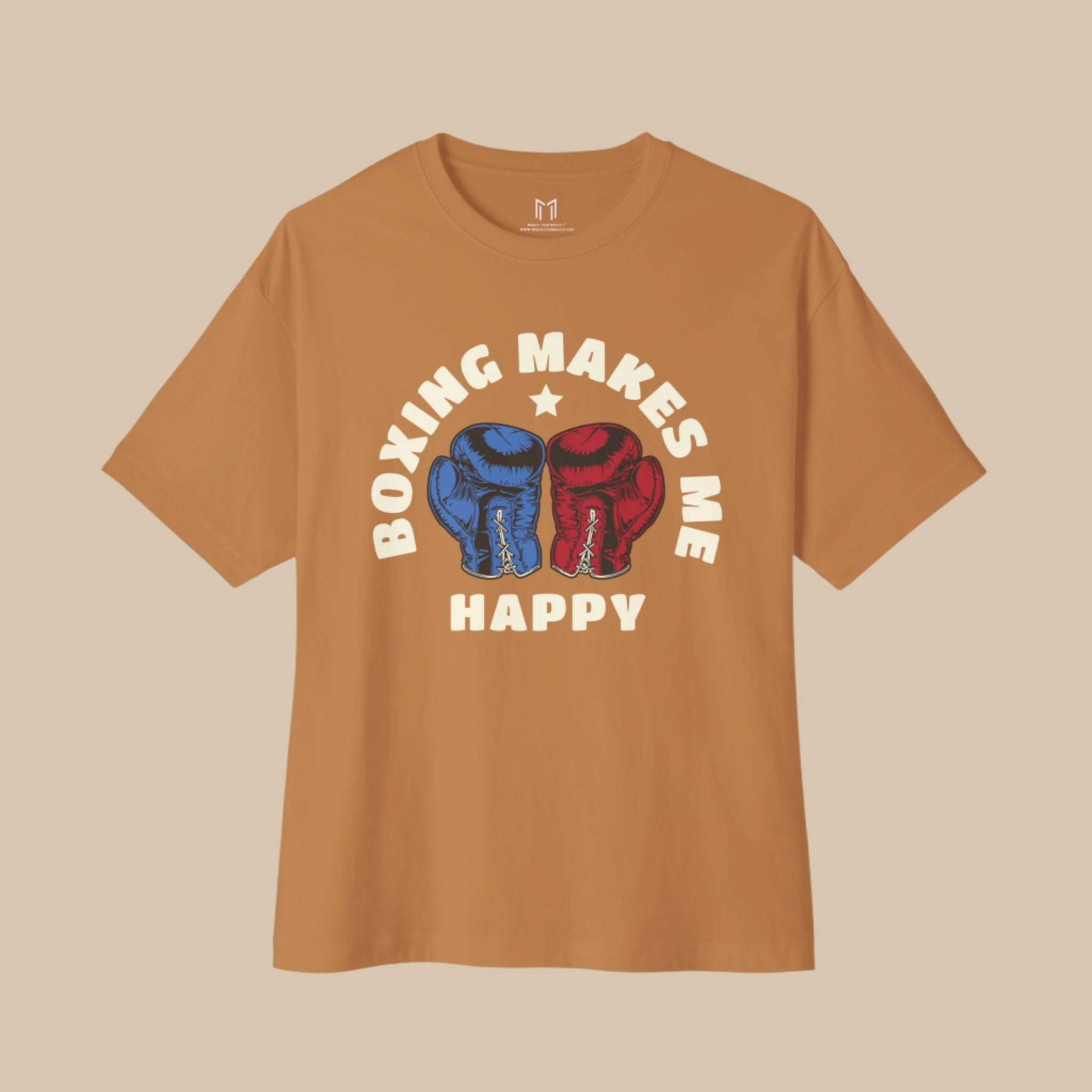 Boxing Makes Me Happy T-Shirt | 2 Colors - BOXY FIT (WHAT'S YOUR HUSTLE?®) - What's Your Hustle?