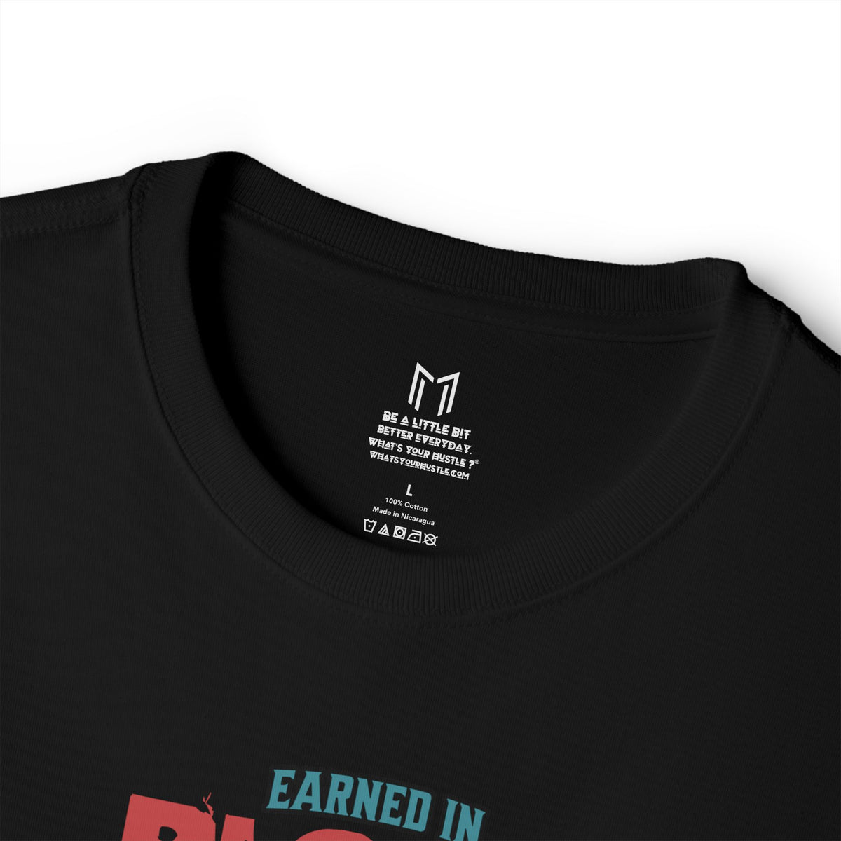 EARNED IN BLOOD, NOT GIVEN BOXING T-SHIRT | WHAT'S YOUR HUSTLE?® | Heavyweight Cotton