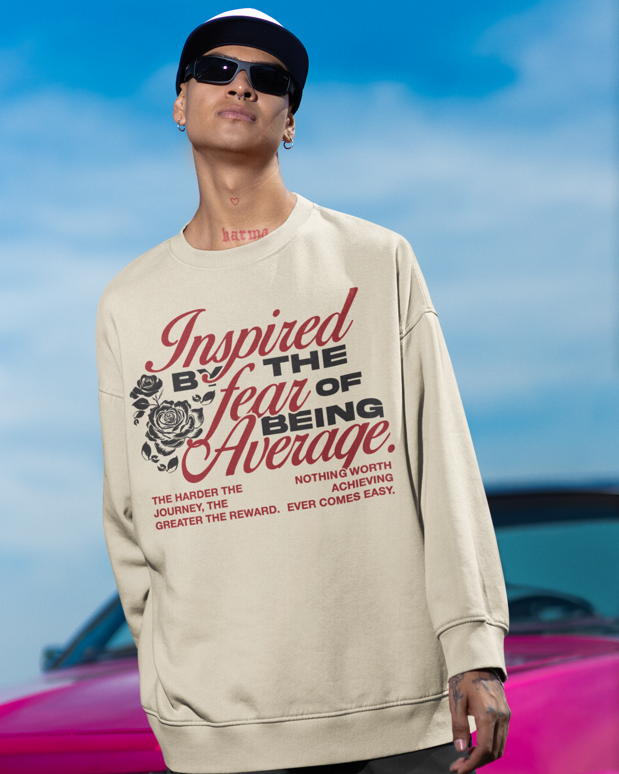 Inspired By The Fear of Being Average Crewneck Sweater | 3 COLORS (WHAT'S YOUR HUSTLE?®)