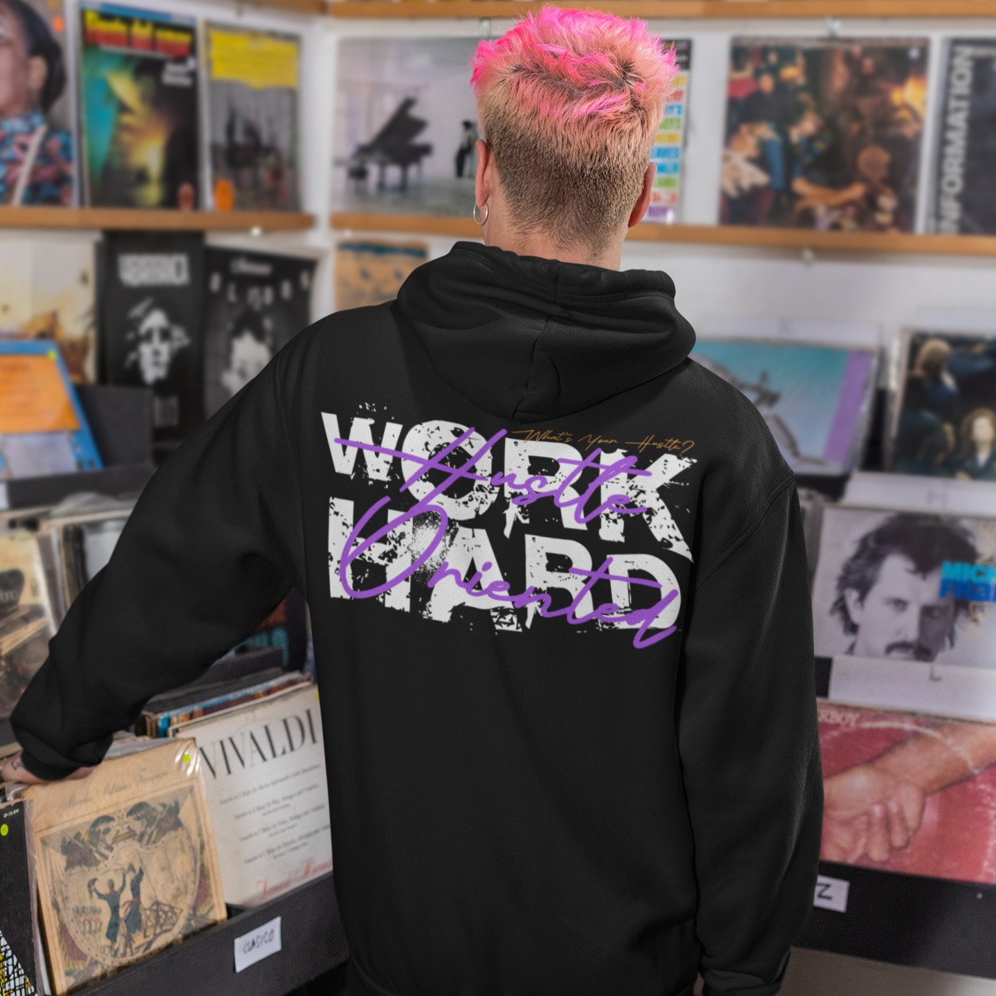 What's Your Hustle? WORK HARD "HUSLTE ORIENTED" Everyday Hoodie | Heavy Cotton | (2 COLORS)
