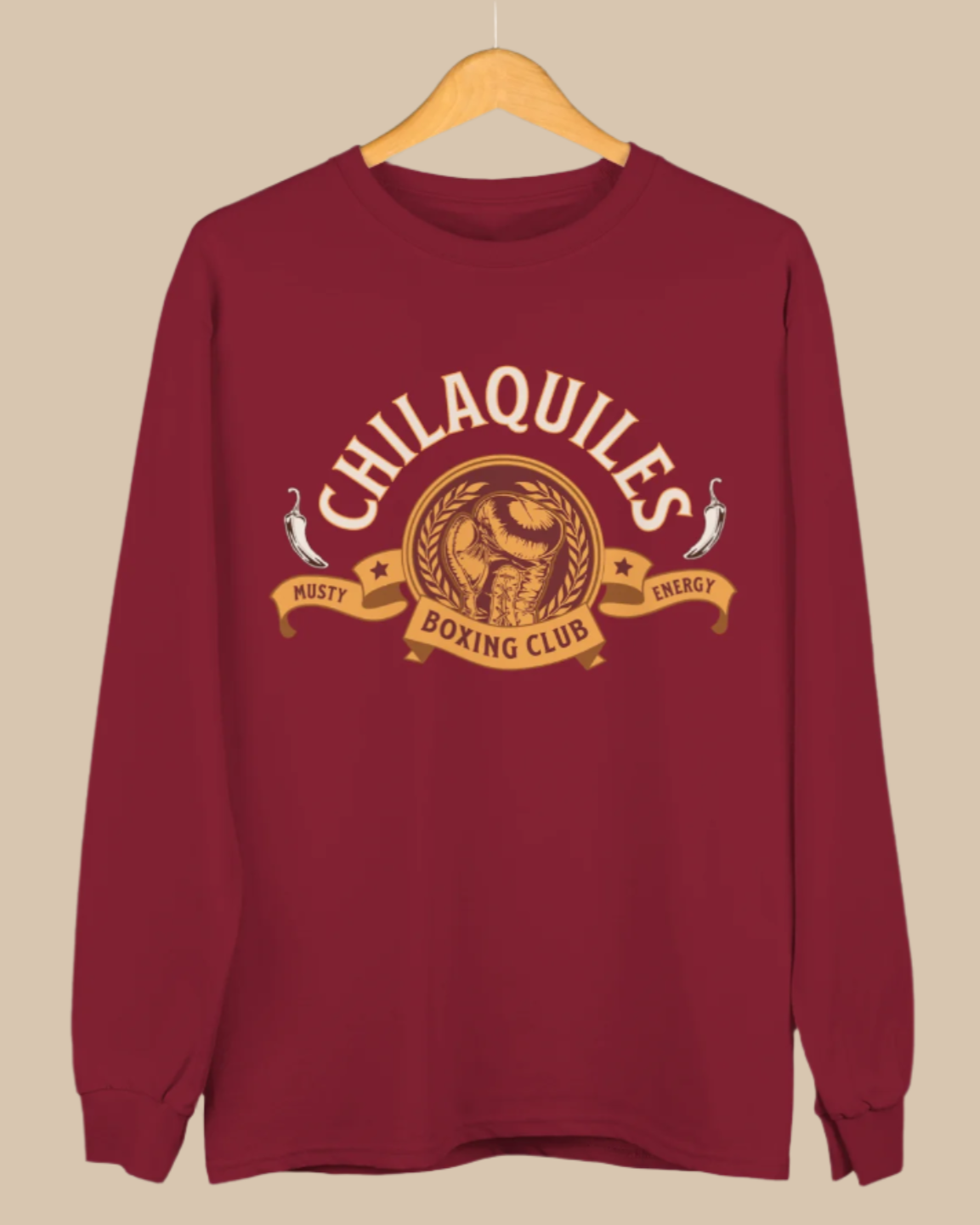 CHILAQUILES Musty Energy Boxing Club CREWNECK SWEATER | (2TONEDASUPASTAR x WHAT'S YOUR HUSTLE?®)