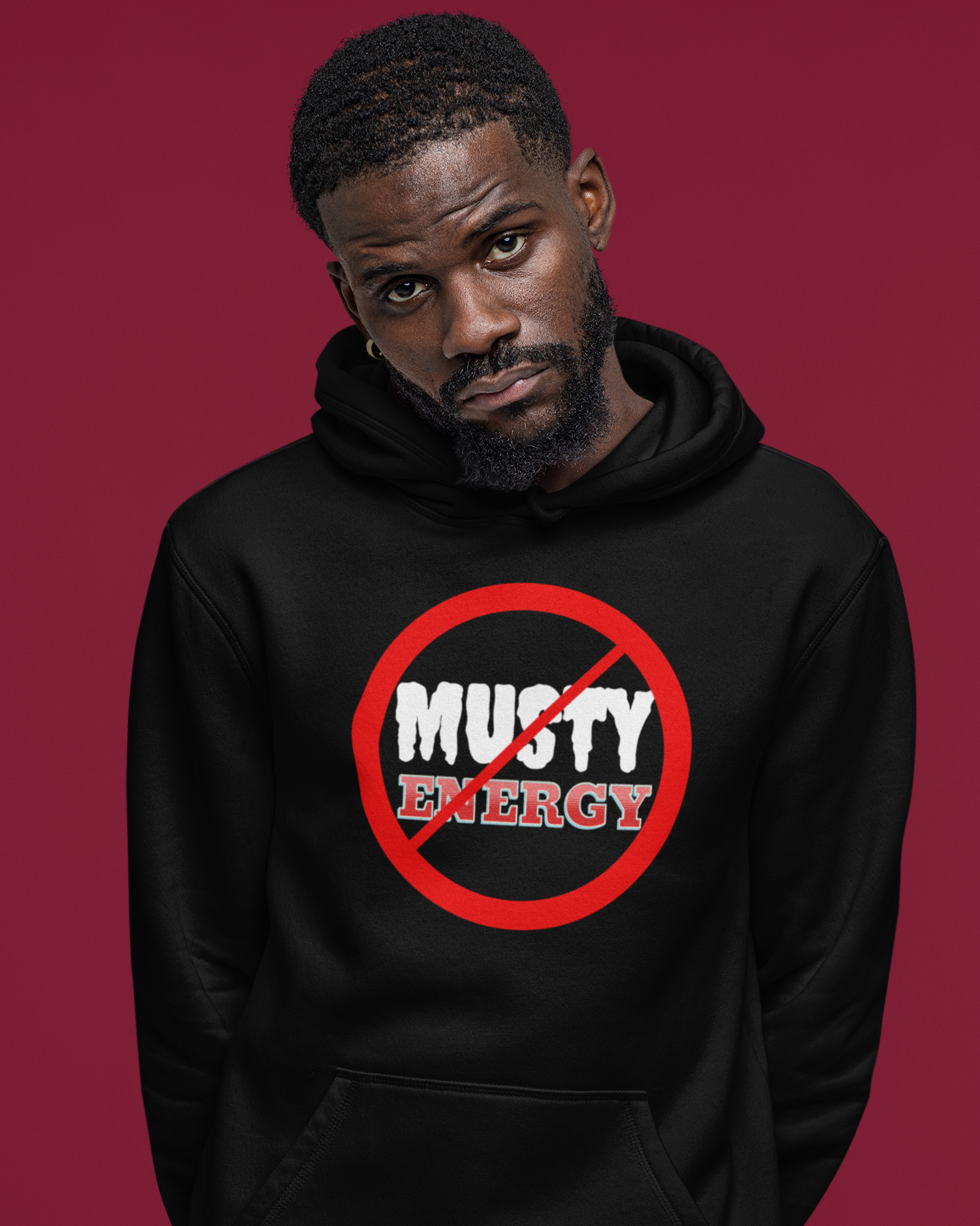 NO MUSTY ENERGY Boxing Hoodie | Heavy Cotton | (2TONEDASUPASTAR x WHAT'S YOUR HUSTLE?®)