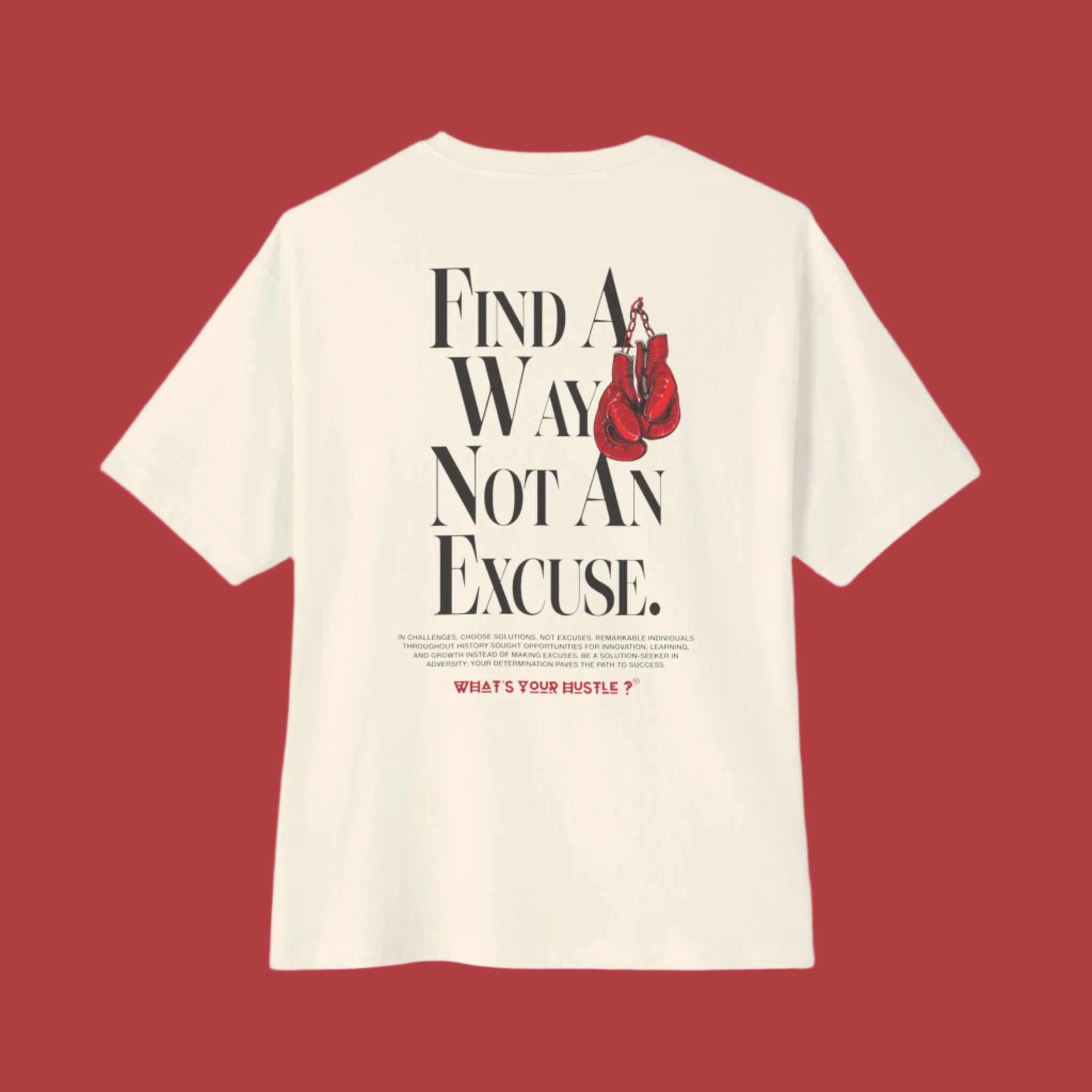 WYH? "FIND A WAY NOT AN EXCUSE" Boxing Club™ T-shirt | Heavy Cotton | (3 COLORS) - What's Your Hustle?