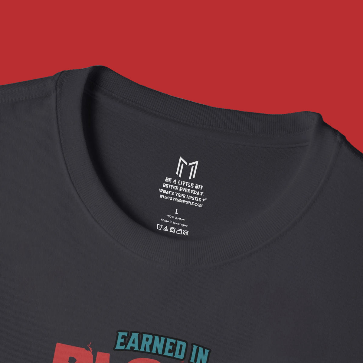 EARNED IN BLOOD, NOT GIVEN BOXING T-SHIRT | WHAT'S YOUR HUSTLE?® | Heavyweight Cotton