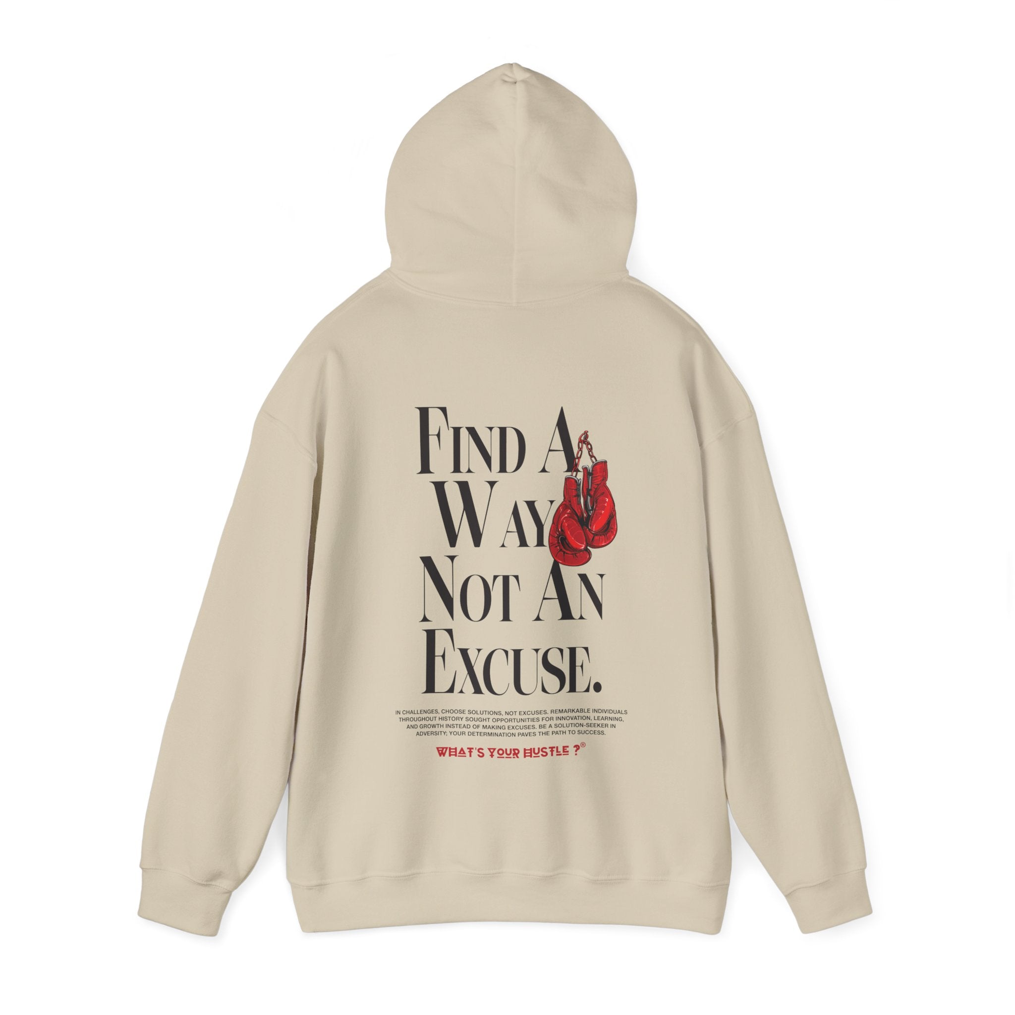 WYH? "FIND A WAY NOT AN EXCUSE" Boxing Club™ Hoodie | Heavy Cotton | (3 COLORS) - What's Your Hustle?