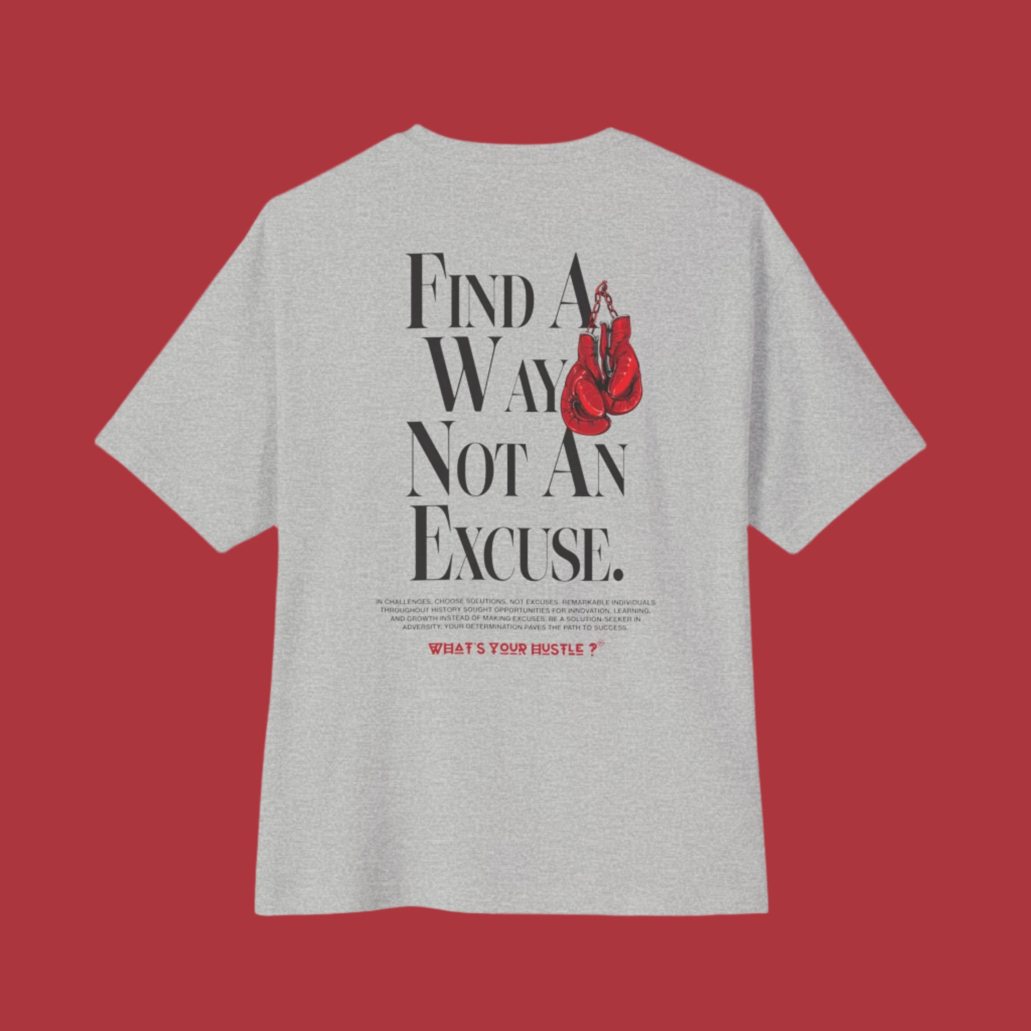 WYH? "FIND A WAY NOT AN EXCUSE" Boxing Club™ T-shirt | Heavy Cotton | (3 COLORS) - What's Your Hustle?