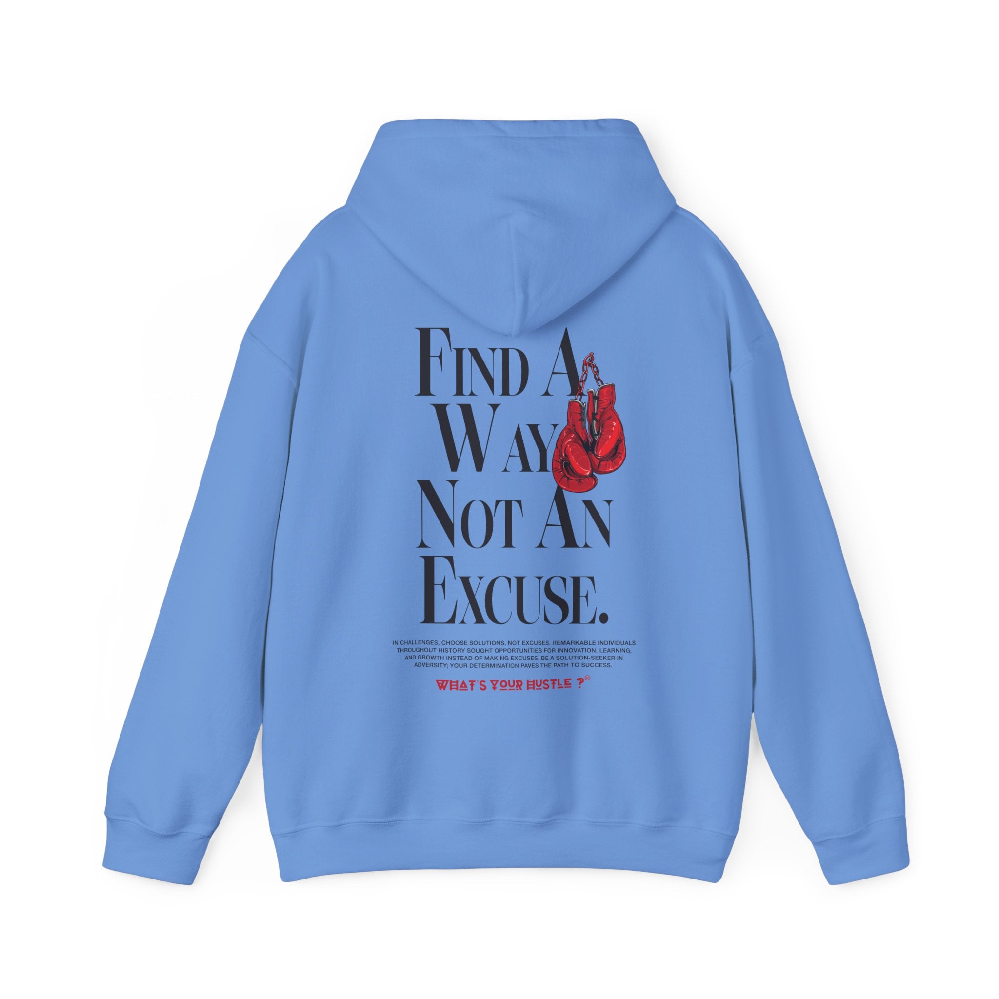 WYH? "FIND A WAY NOT AN EXCUSE" Boxing Club™ Hoodie | Heavy Cotton | (3 COLORS) - What's Your Hustle?