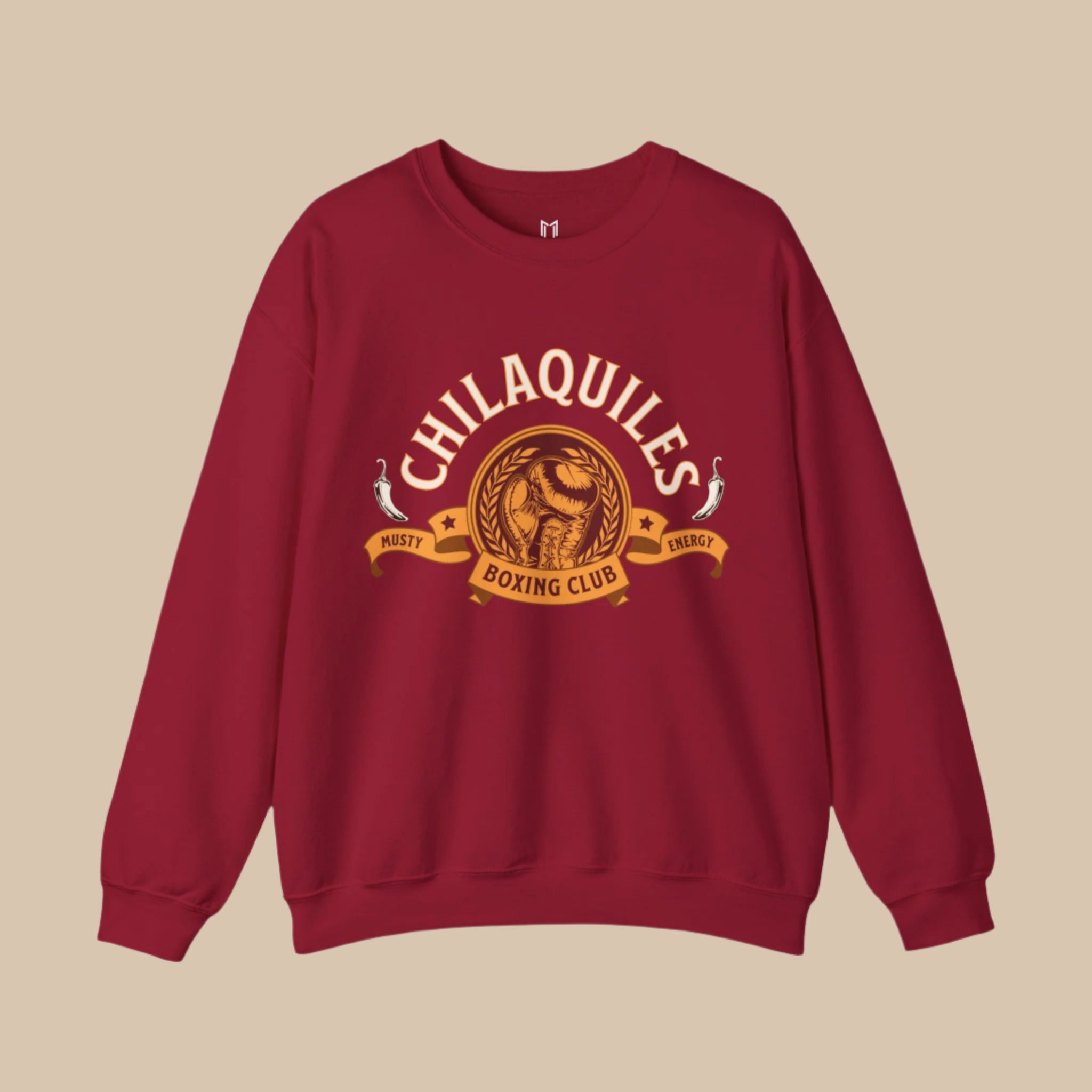 CHILAQUILES Musty Energy Boxing Club CREWNECK SWEATER | (2TONEDASUPASTAR x WHAT'S YOUR HUSTLE?®)