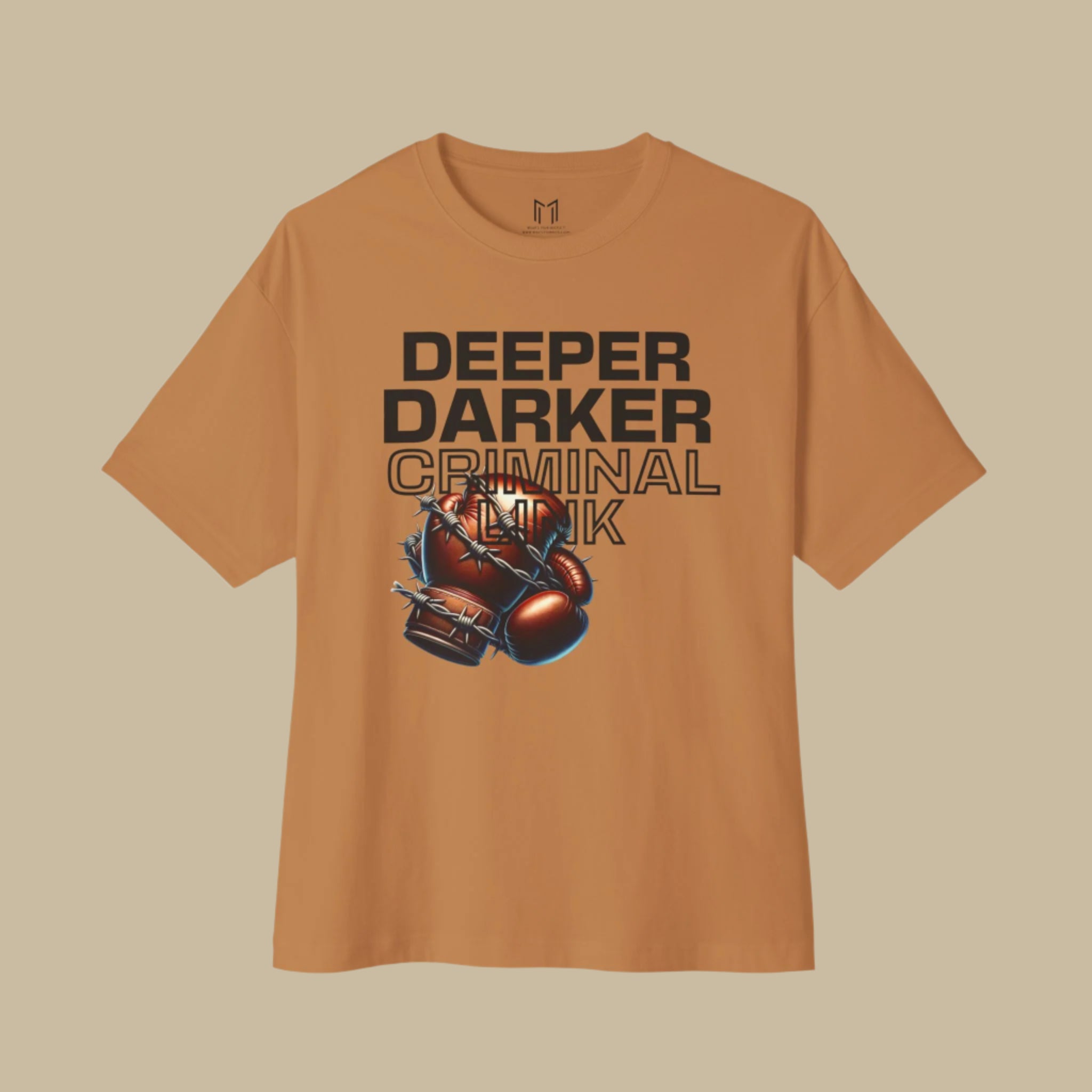 DEEPER DARKER CRIMINAL LINK Boxing T-SHIRT | (2TONEDASUPASTAR x WHAT'S YOUR HUSTLE?®)