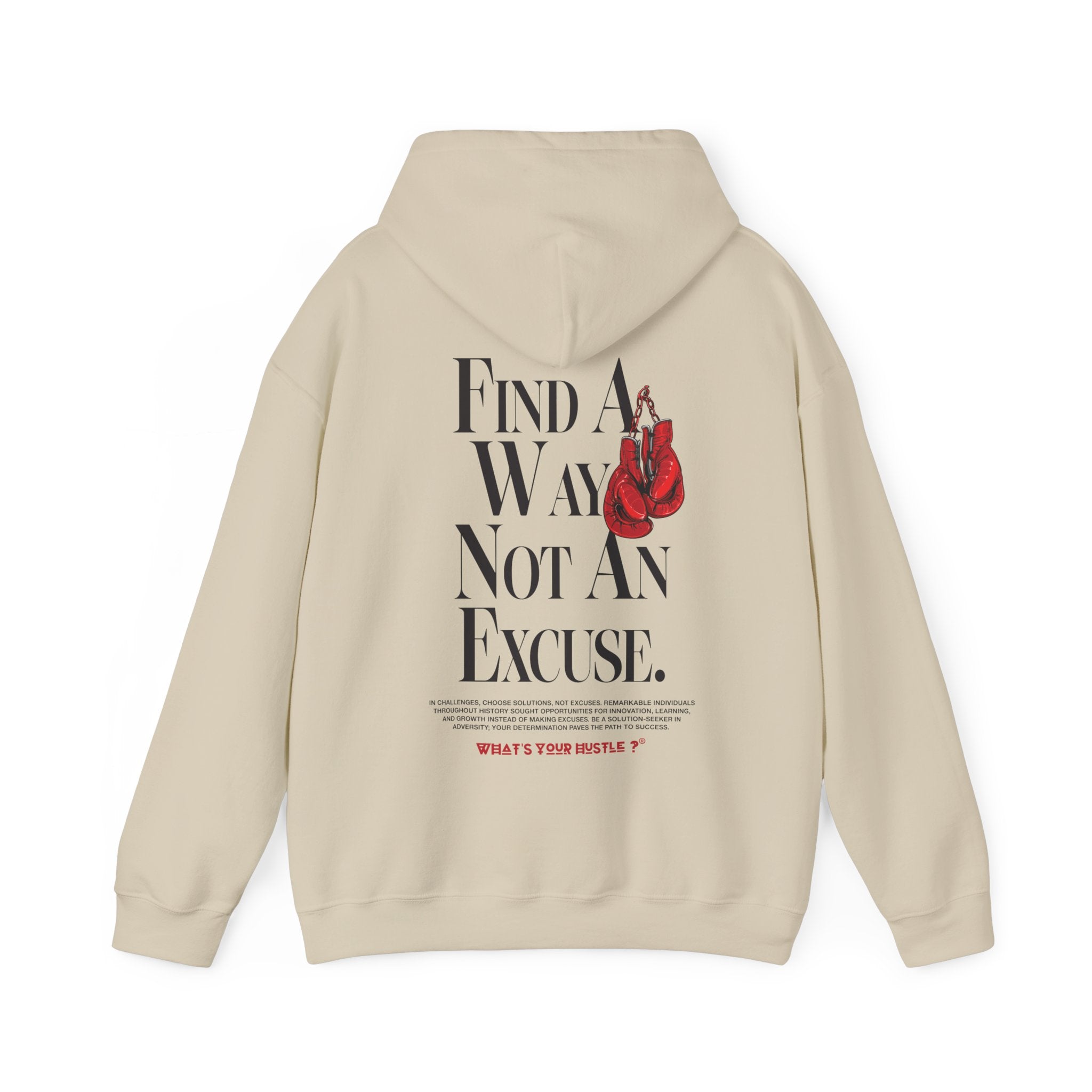 WYH? "FIND A WAY NOT AN EXCUSE" Boxing Club™ Hoodie | Heavy Cotton | (3 COLORS) - What's Your Hustle?