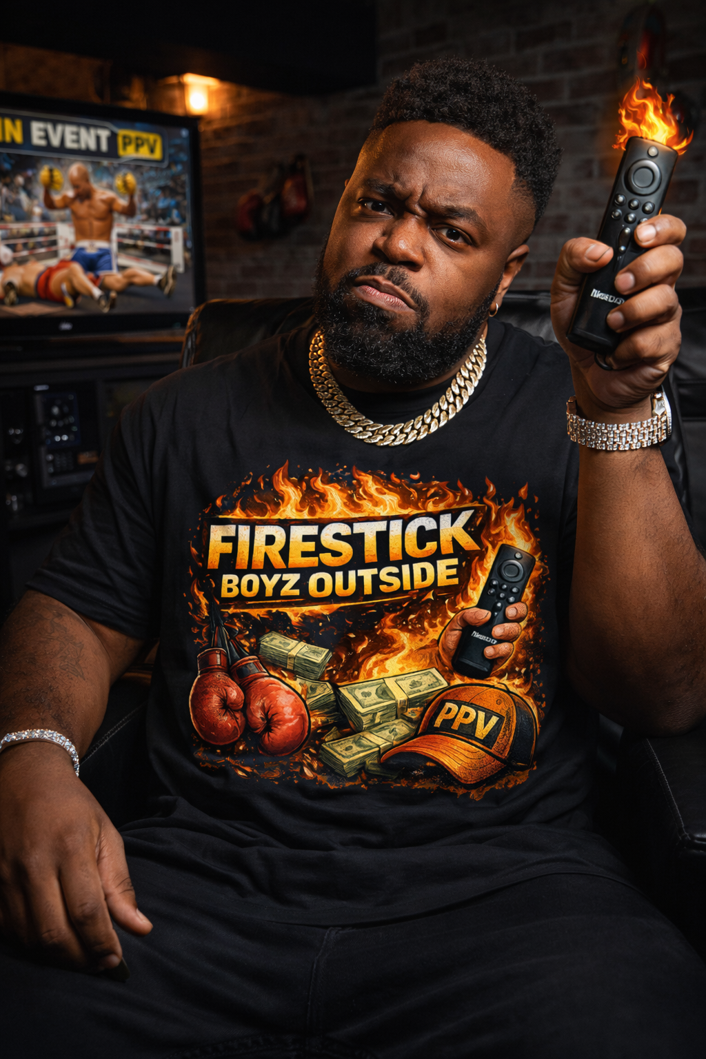 FIRESTICK BOYZ OUTSIDE Boxing T-Shirt | 3 Colors - (2TONEDASUPASTAR x WHAT'S YOUR HUSTLE?®)