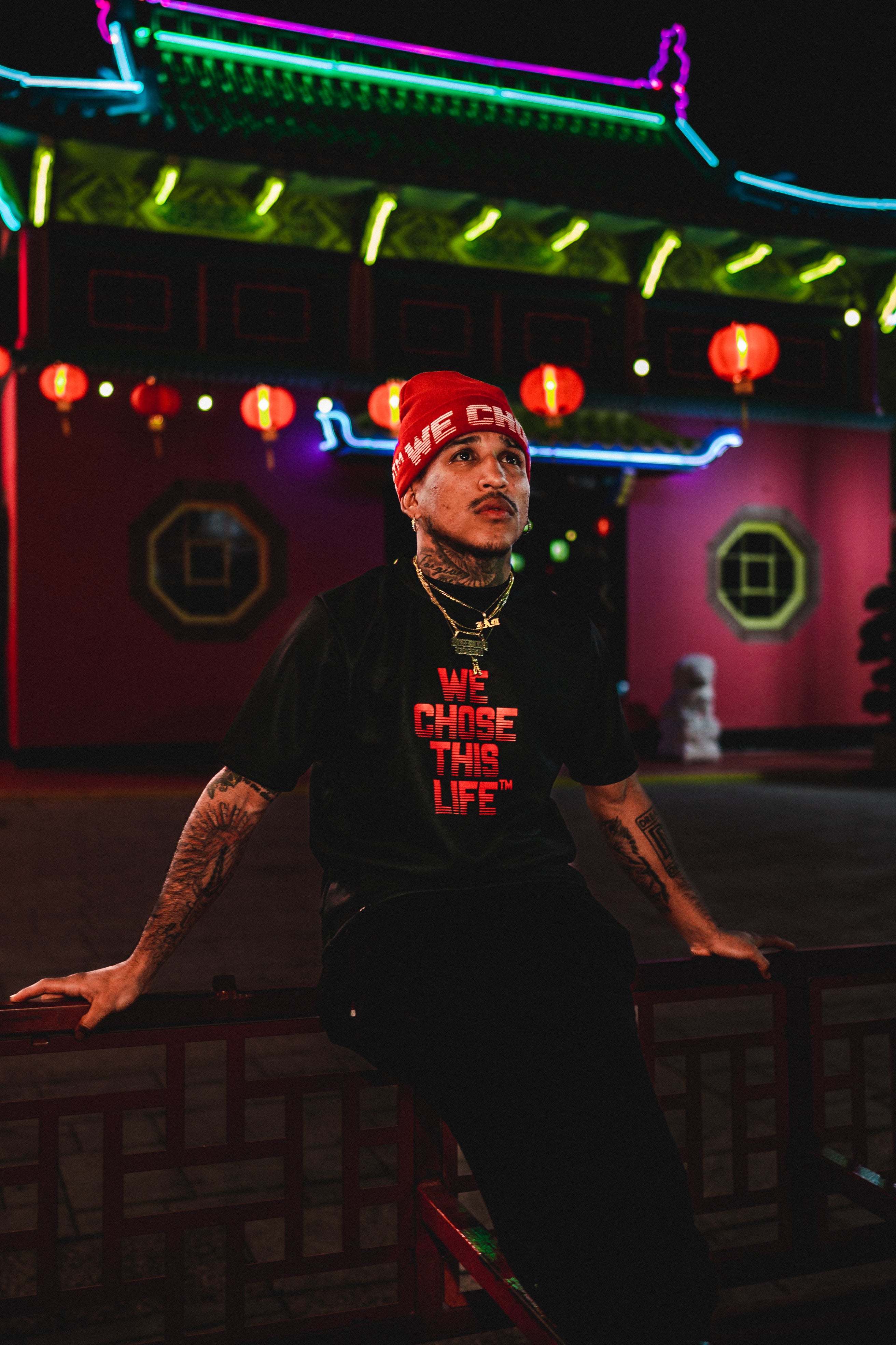 "WE CHOSE THIS LIFE" Heavy Duty T-shirt | Matte Black | WYH? x SCRAPPY RAMIREZ - What's Your Hustle?