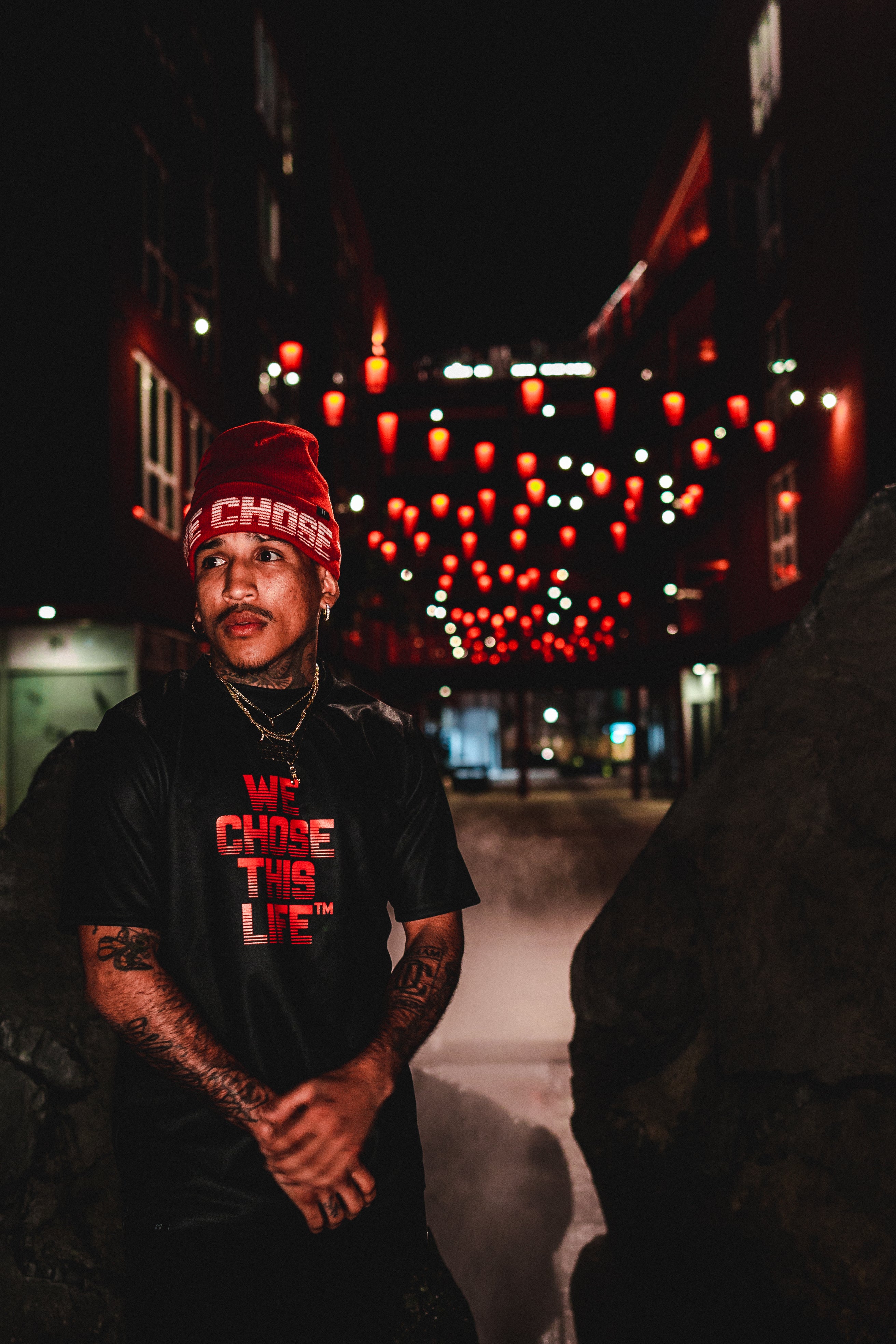 "WE CHOSE THIS LIFE" Heavy Duty T-shirt | Matte Black | WYH? x SCRAPPY RAMIREZ - What's Your Hustle?