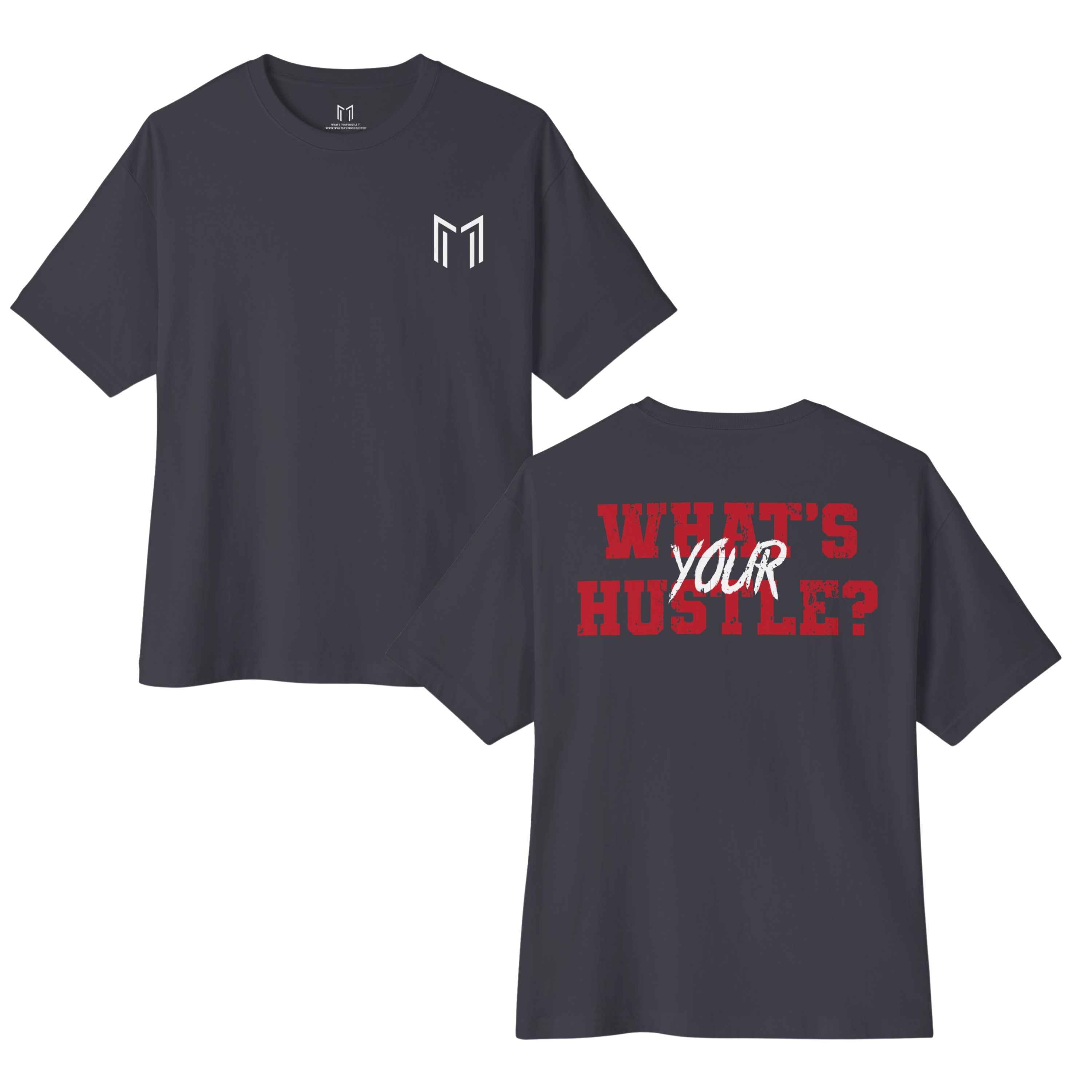 Classic "WHAT'S YOUR HUSTLE?" BOXY T-SHIRT | (3 COLORS) - What's Your Hustle?