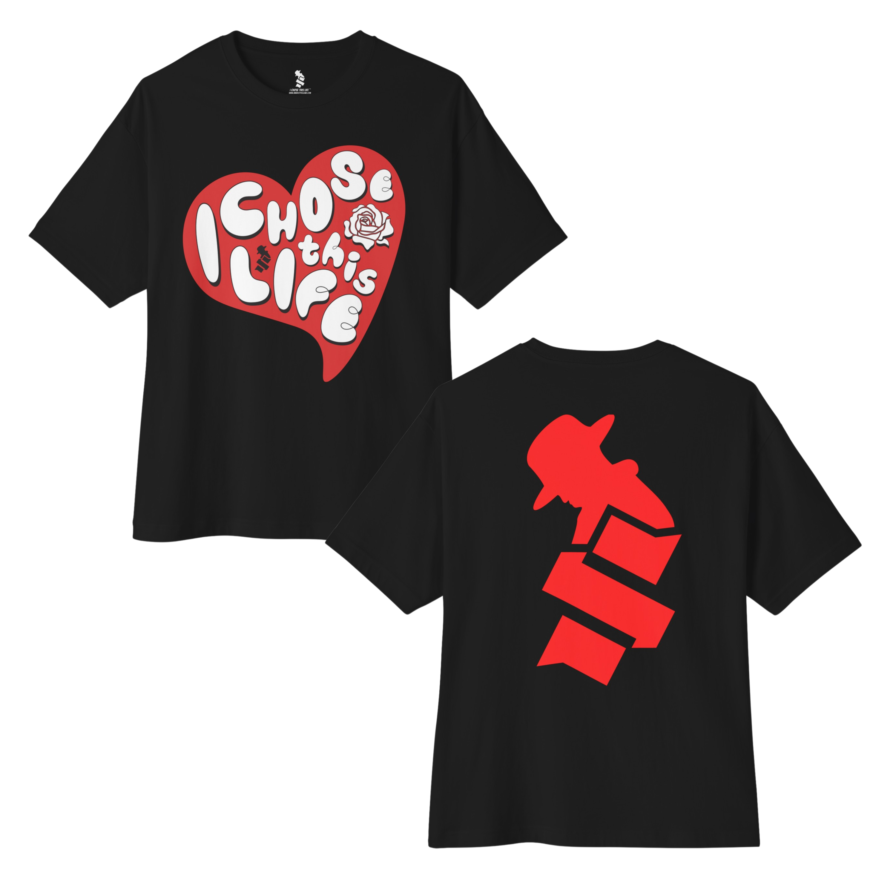 "I Chose This Life" Heart BOXY T-Shirt | 3 Colors (WYH? x SCRAPPY RAMIREZ) - What's Your Hustle?