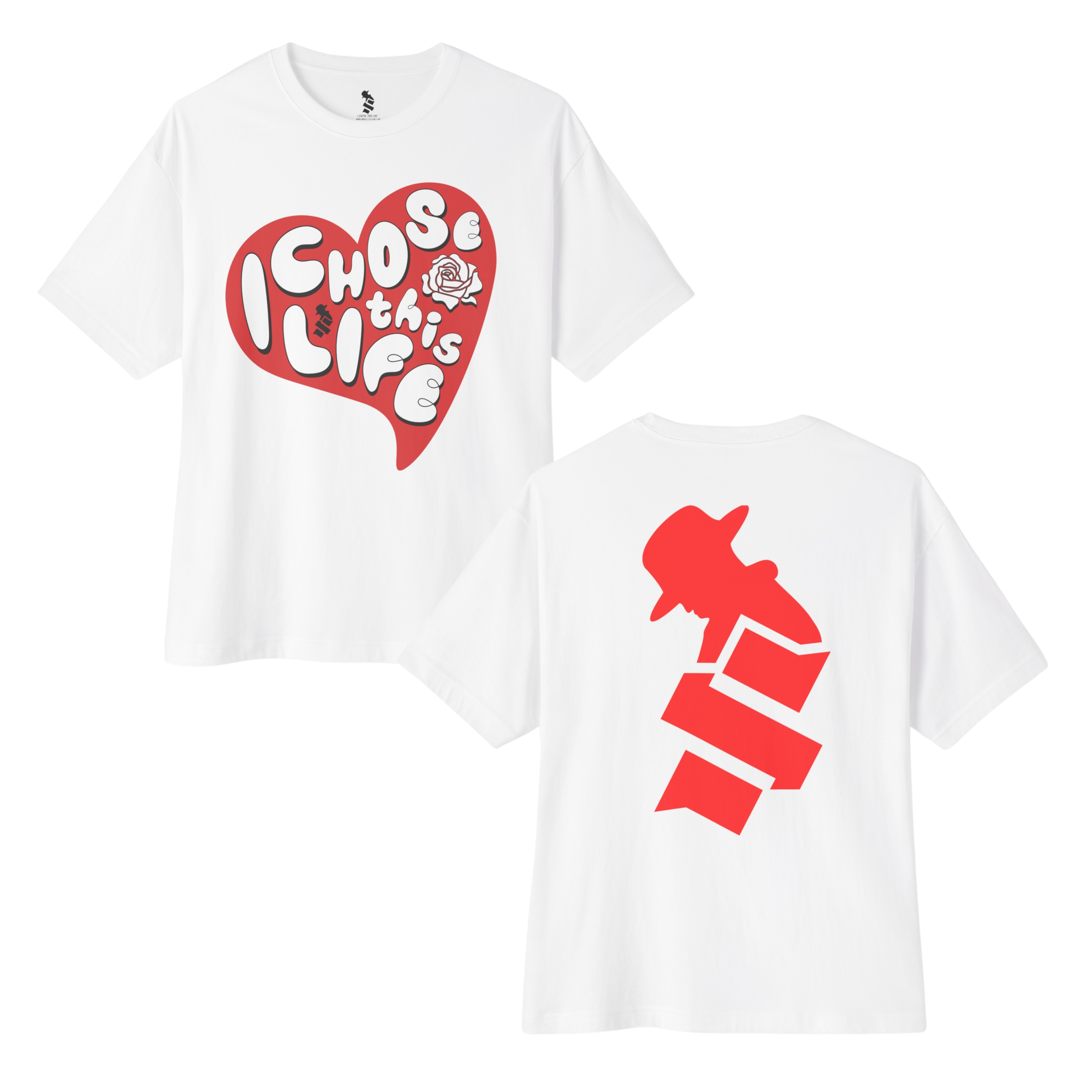 "I Chose This Life" Heart BOXY T-Shirt | 3 Colors (WYH? x SCRAPPY RAMIREZ) - What's Your Hustle?