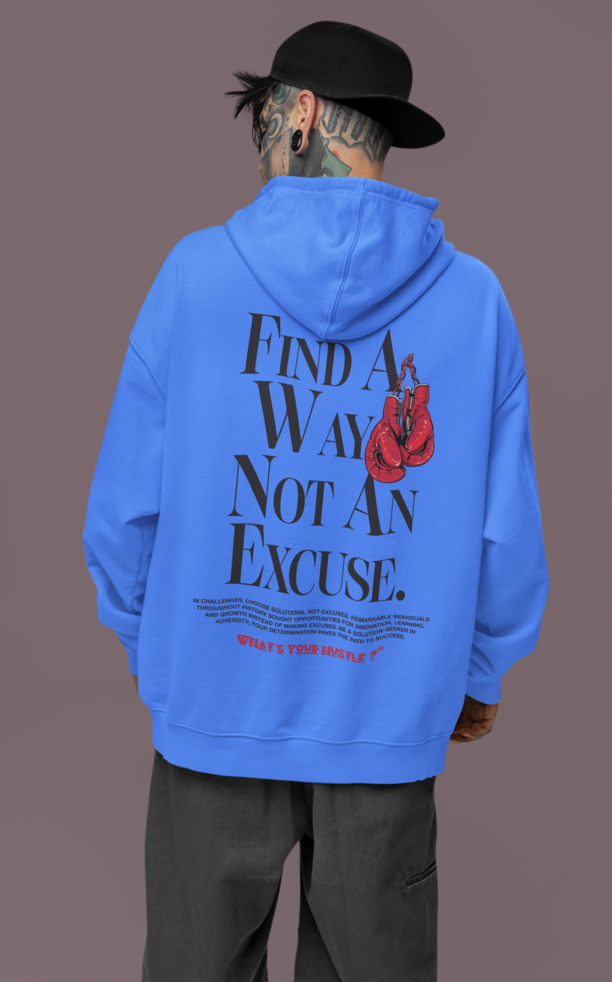 WYH? "FIND A WAY NOT AN EXCUSE" Boxing Club™ Hoodie | Heavy Cotton | (3 COLORS) - What's Your Hustle?