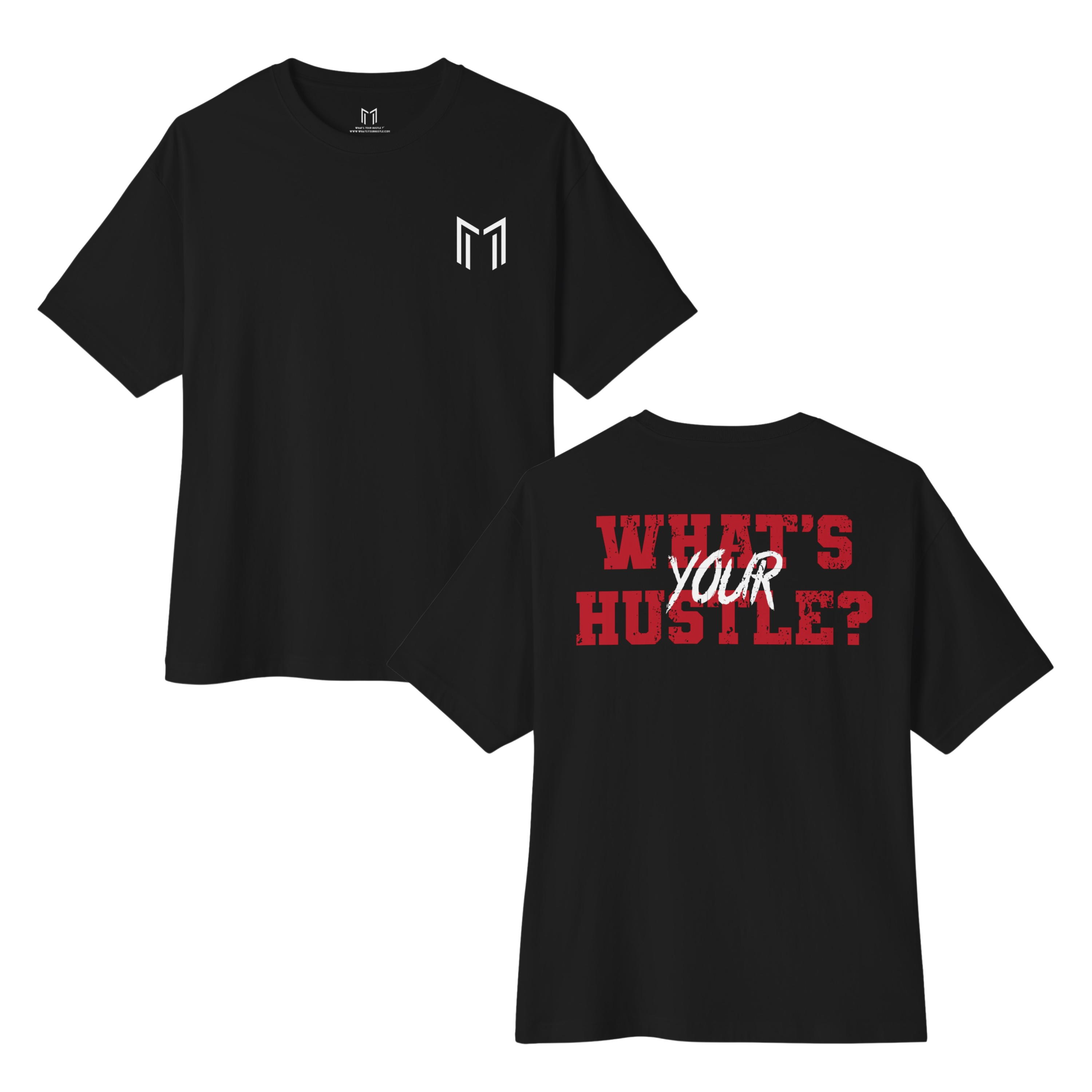 Classic "WHAT'S YOUR HUSTLE?" BOXY T-SHIRT | (3 COLORS) - What's Your Hustle?