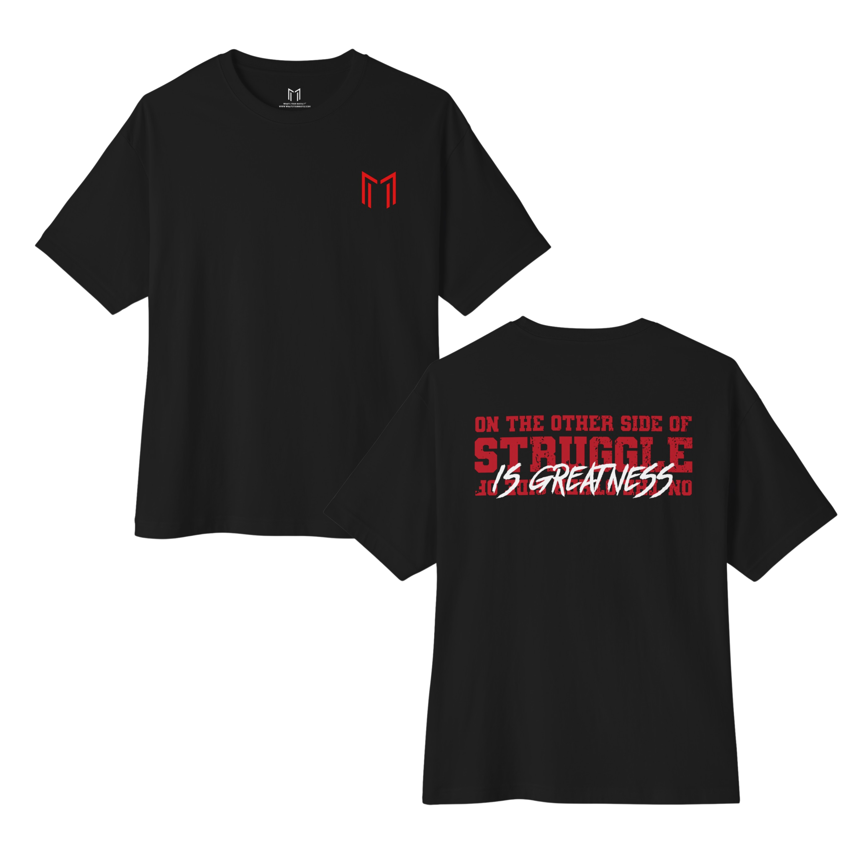 ON THE OTHER SIDE OF STRUGGLE, IS GREATNESS BOXY T-shirt | (3 COLORS) - What's Your Hustle?