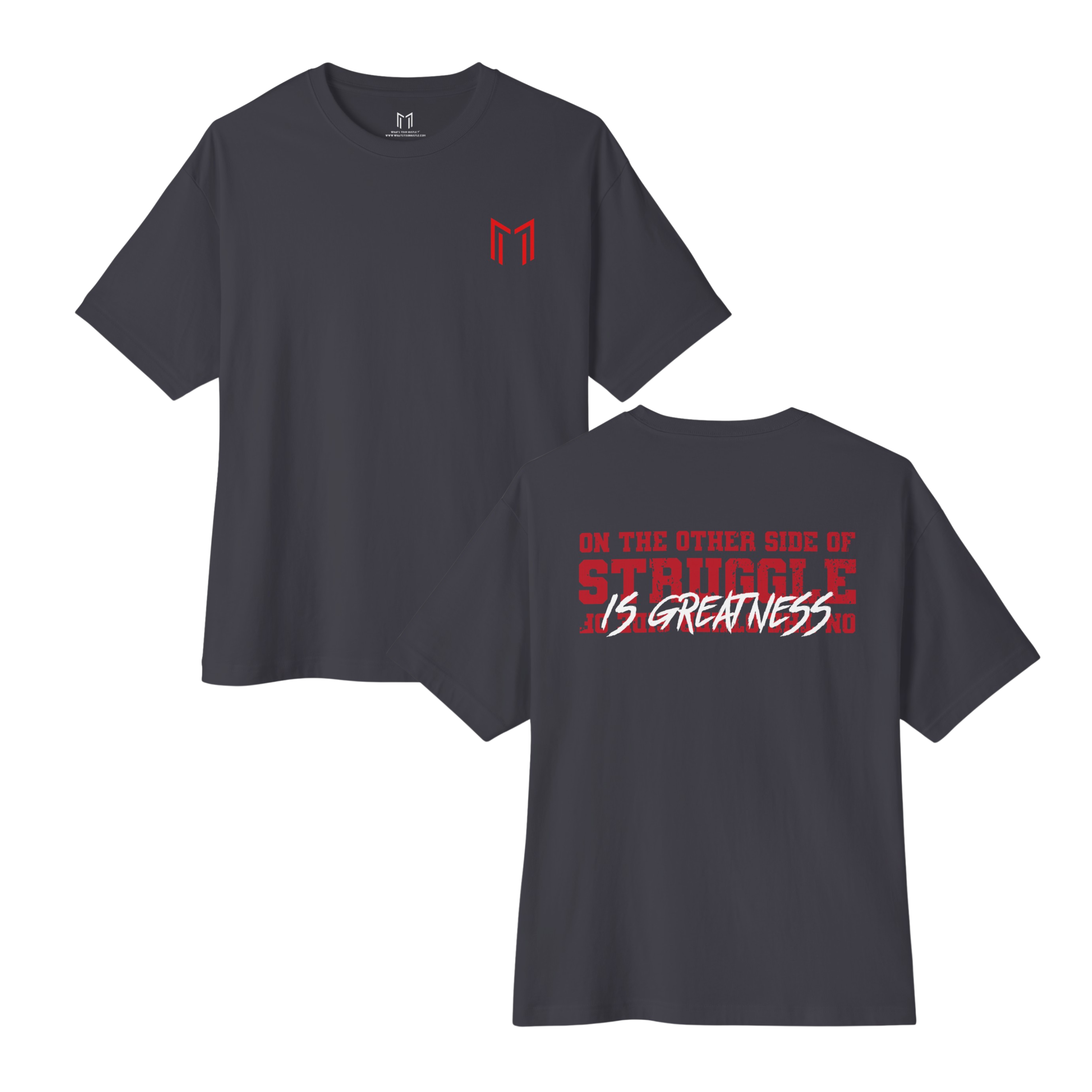 ON THE OTHER SIDE OF STRUGGLE, IS GREATNESS BOXY T-shirt | (3 COLORS) - What's Your Hustle?