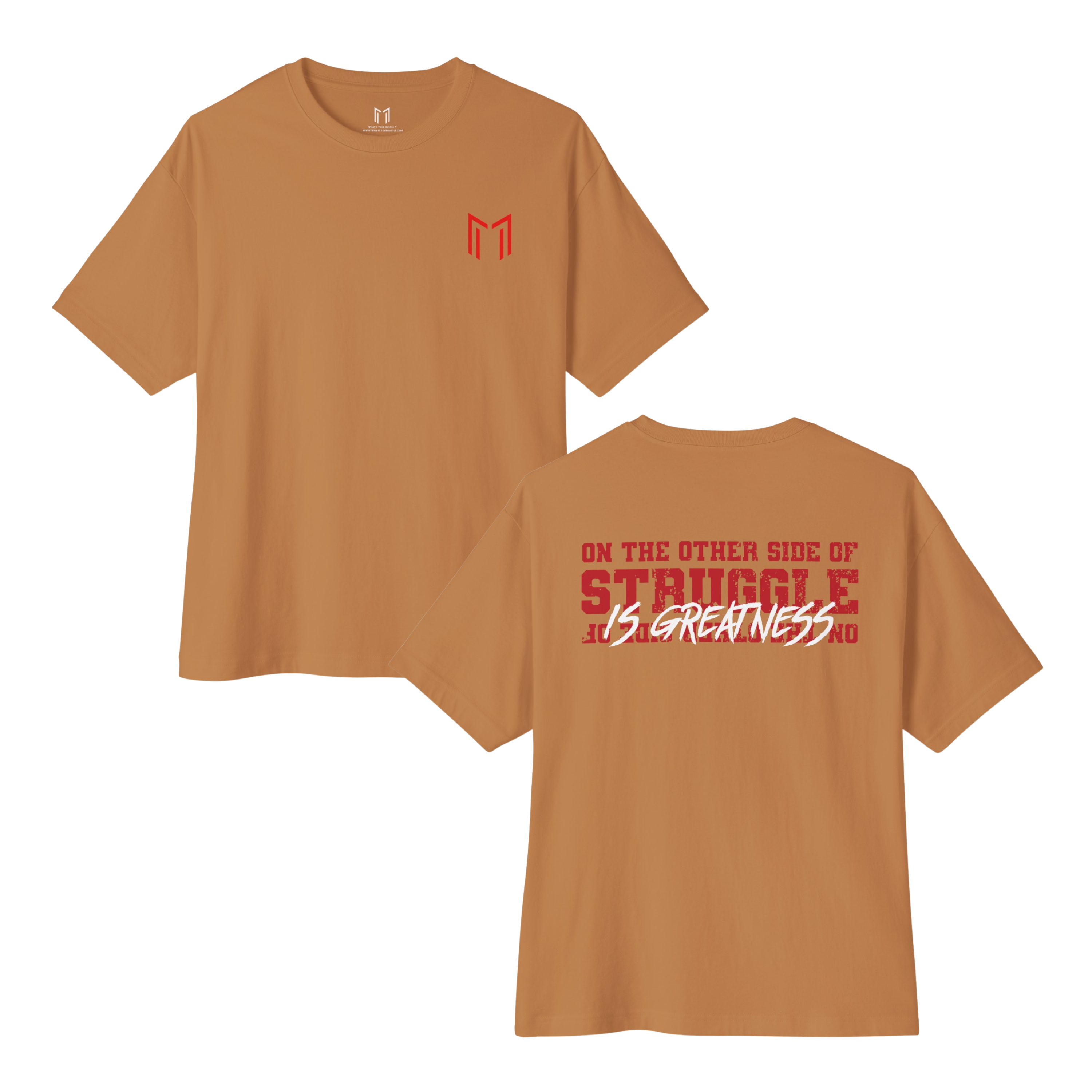 ON THE OTHER SIDE OF STRUGGLE, IS GREATNESS BOXY T-shirt | (3 COLORS) - What's Your Hustle?