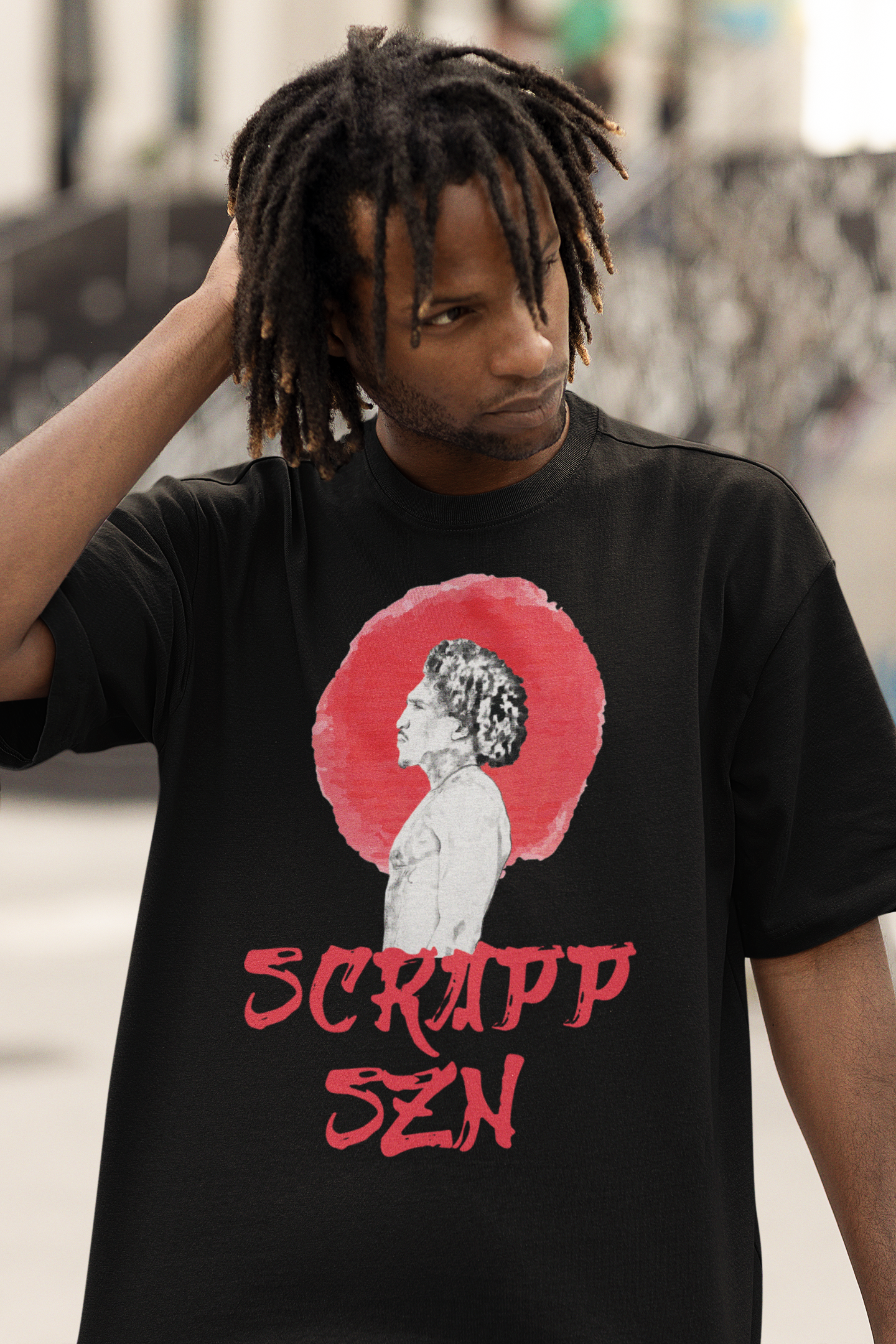 SCRAPP SZN The Rising Sun BOXY Tee | (2 COLORS) | WYH? x SCRAPPY RAMIREZ - What's Your Hustle?