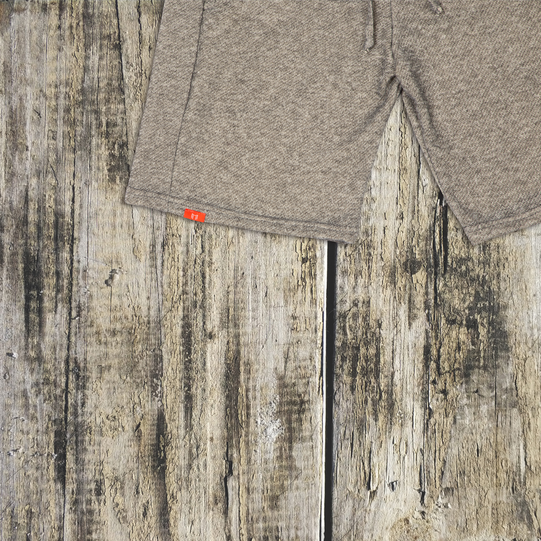 "M LOGO" Print Two-Toned French Terry Travel Short | (2 Colors) - What's Your Hustle?