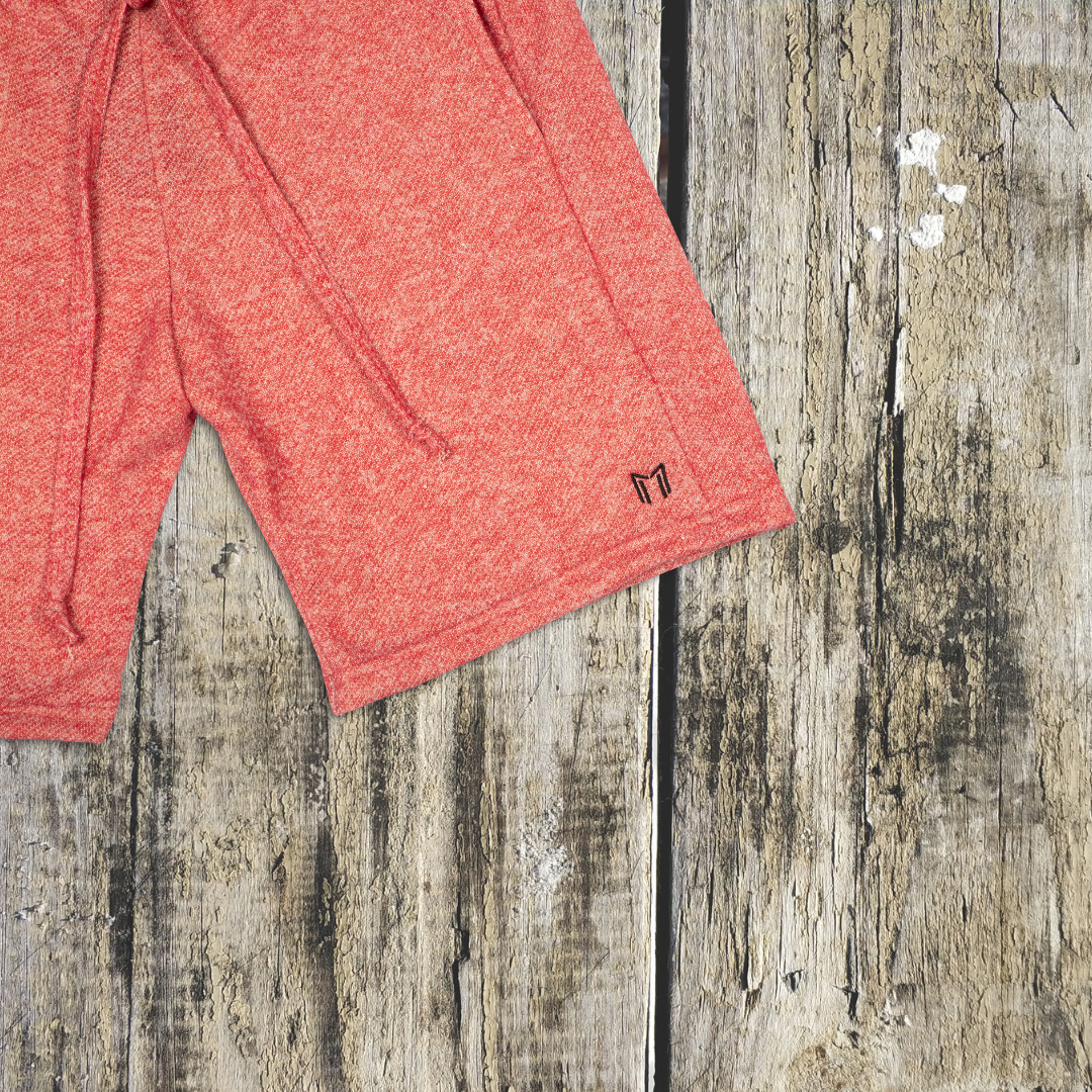 "M LOGO" Print Two-Toned French Terry Travel Short | (2 Colors) - What's Your Hustle?