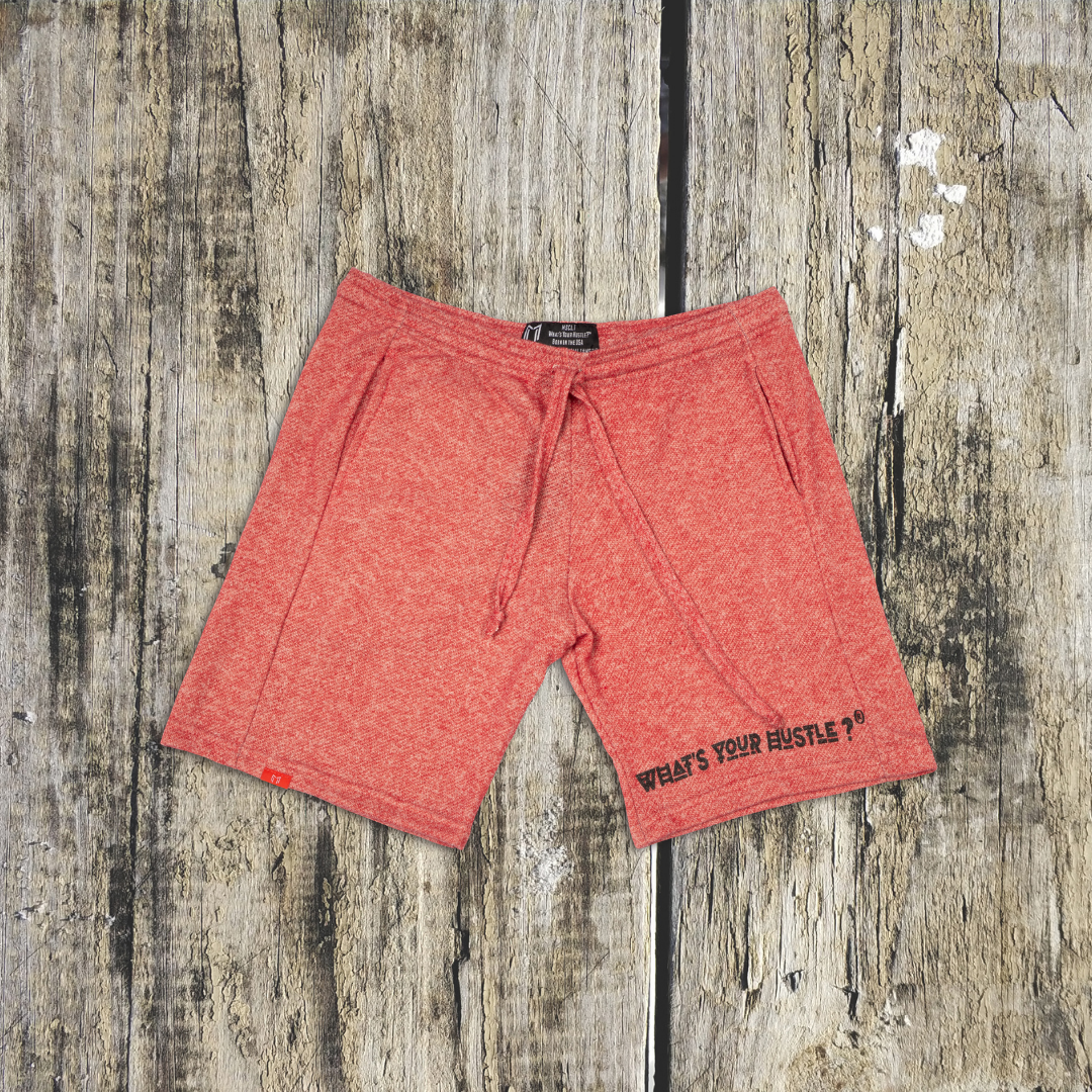 "WHAT'S YOUR HUSTLE?" Print Two-Toned French Terry Travel Short | (2 Colors) - What's Your Hustle?
