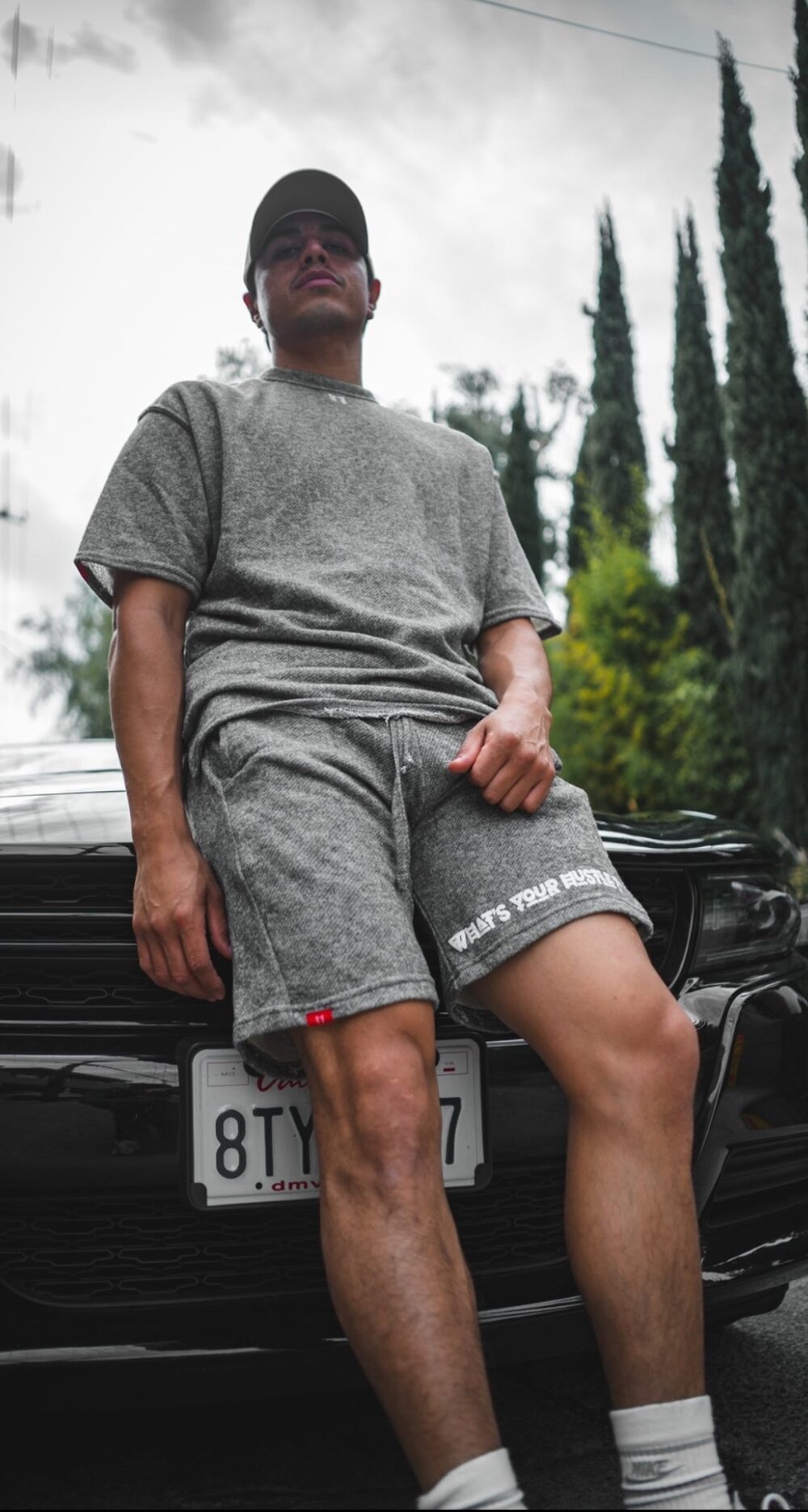 "WHAT'S YOUR HUSTLE?" Print Two-Toned French Terry Travel Short | (2 Colors) - What's Your Hustle?
