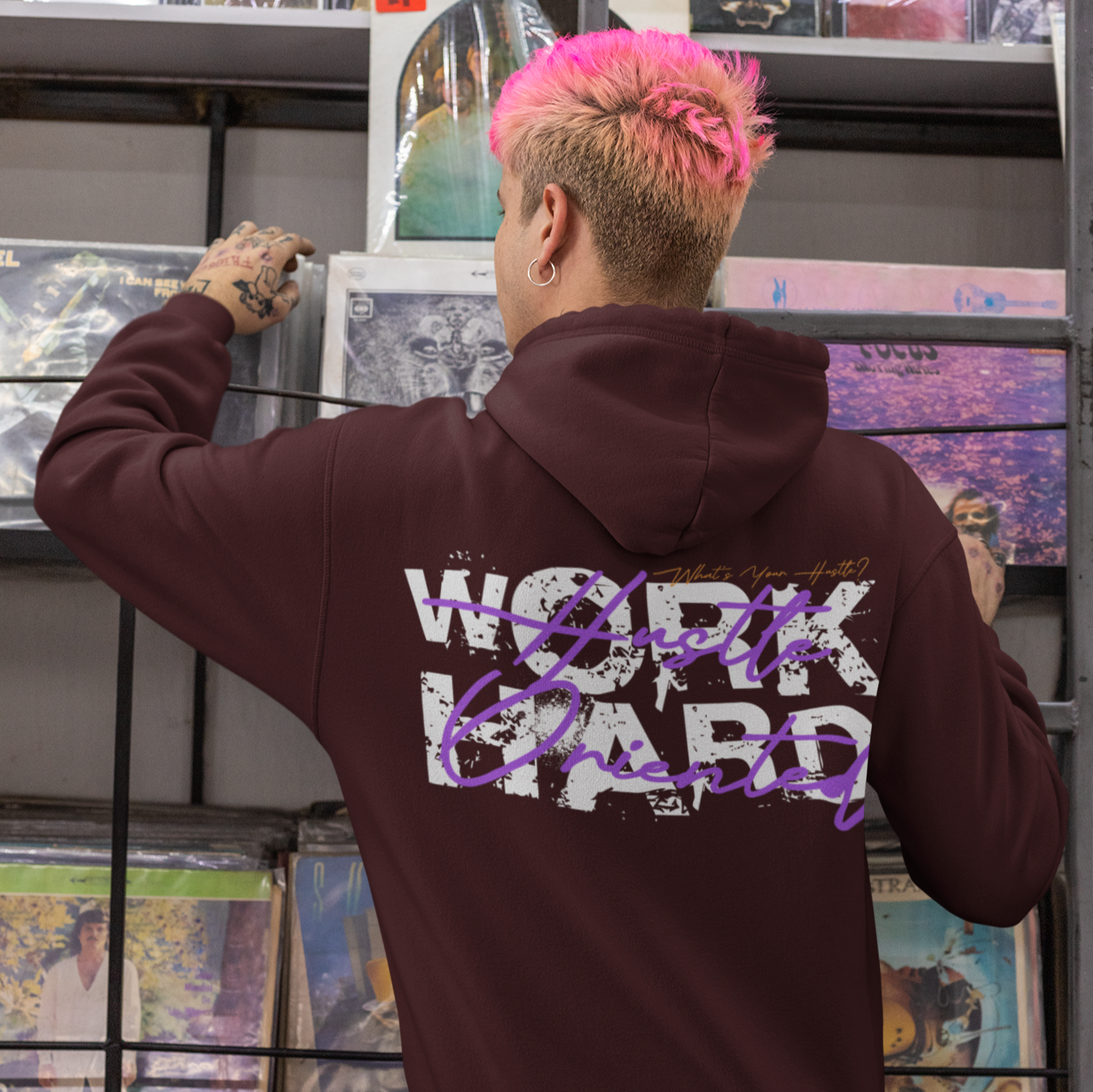 What's Your Hustle? WORK HARD "HUSLTE ORIENTED" Everyday Hoodie | Heavy Cotton | (2 COLORS)