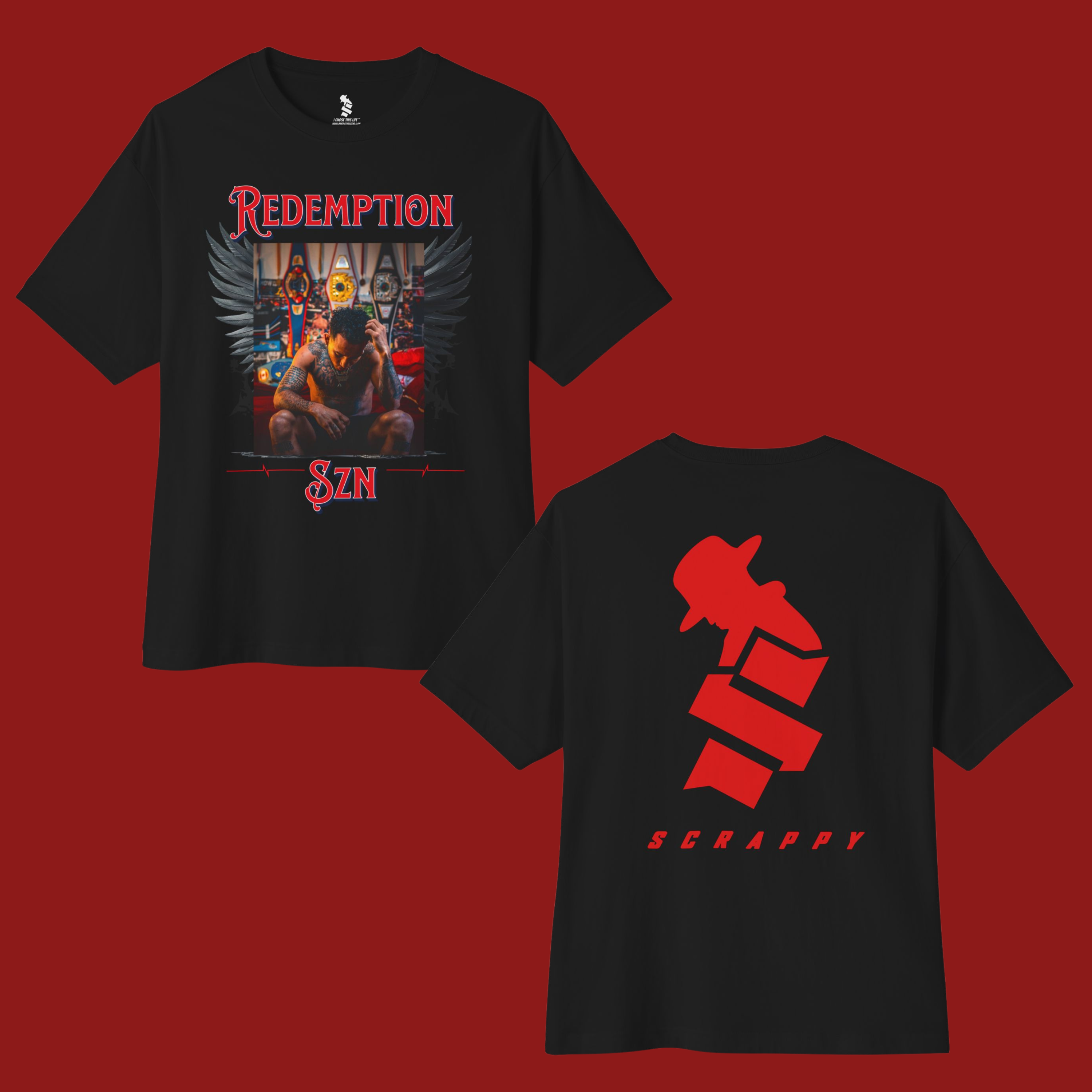 Redemption SZN Boxing T-Shirt | 2 Colors - BOXY FIT (WYH? x SCRAPPY RAMIREZ)