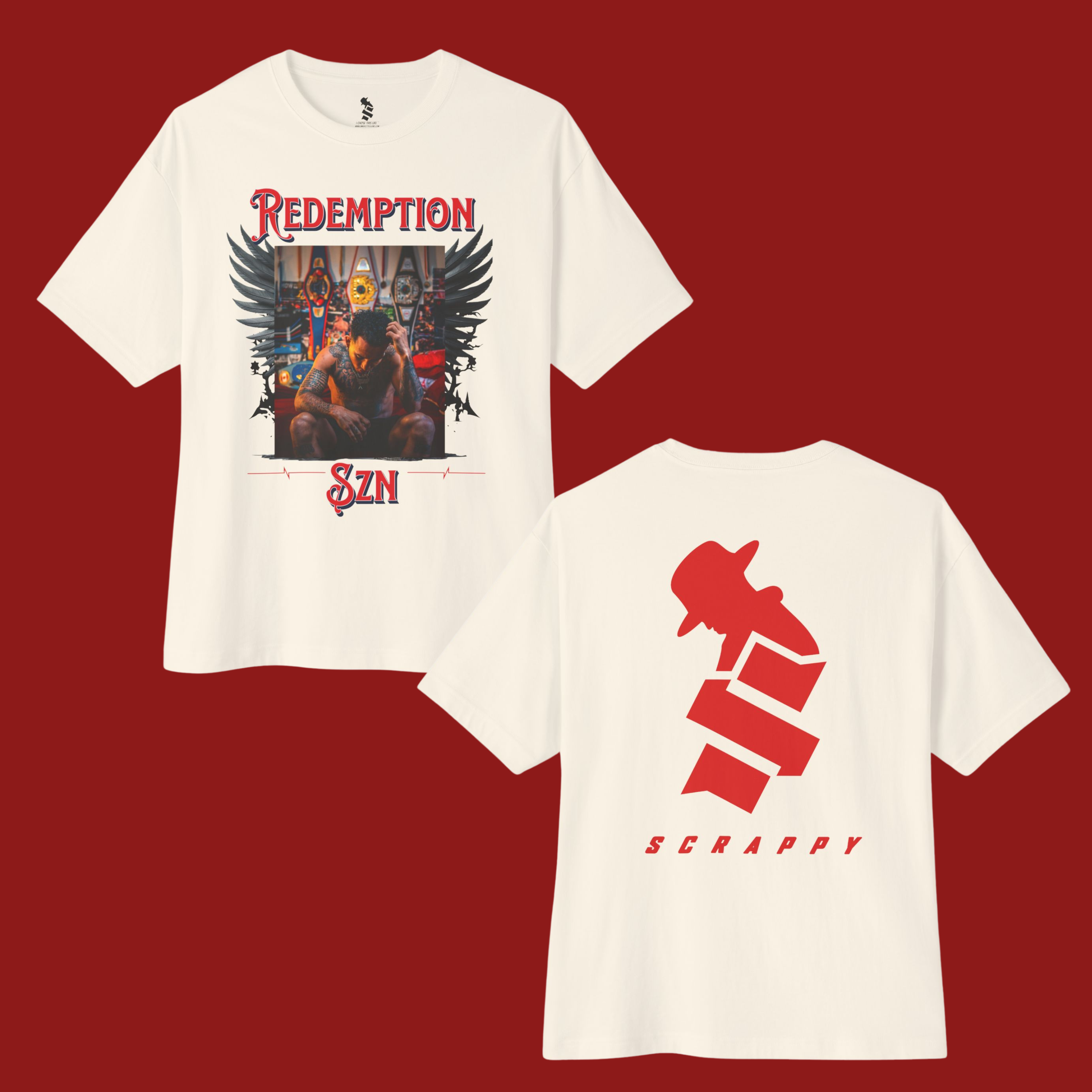 Redemption SZN Boxing T-Shirt | 2 Colors - BOXY FIT (WYH? x SCRAPPY RAMIREZ)