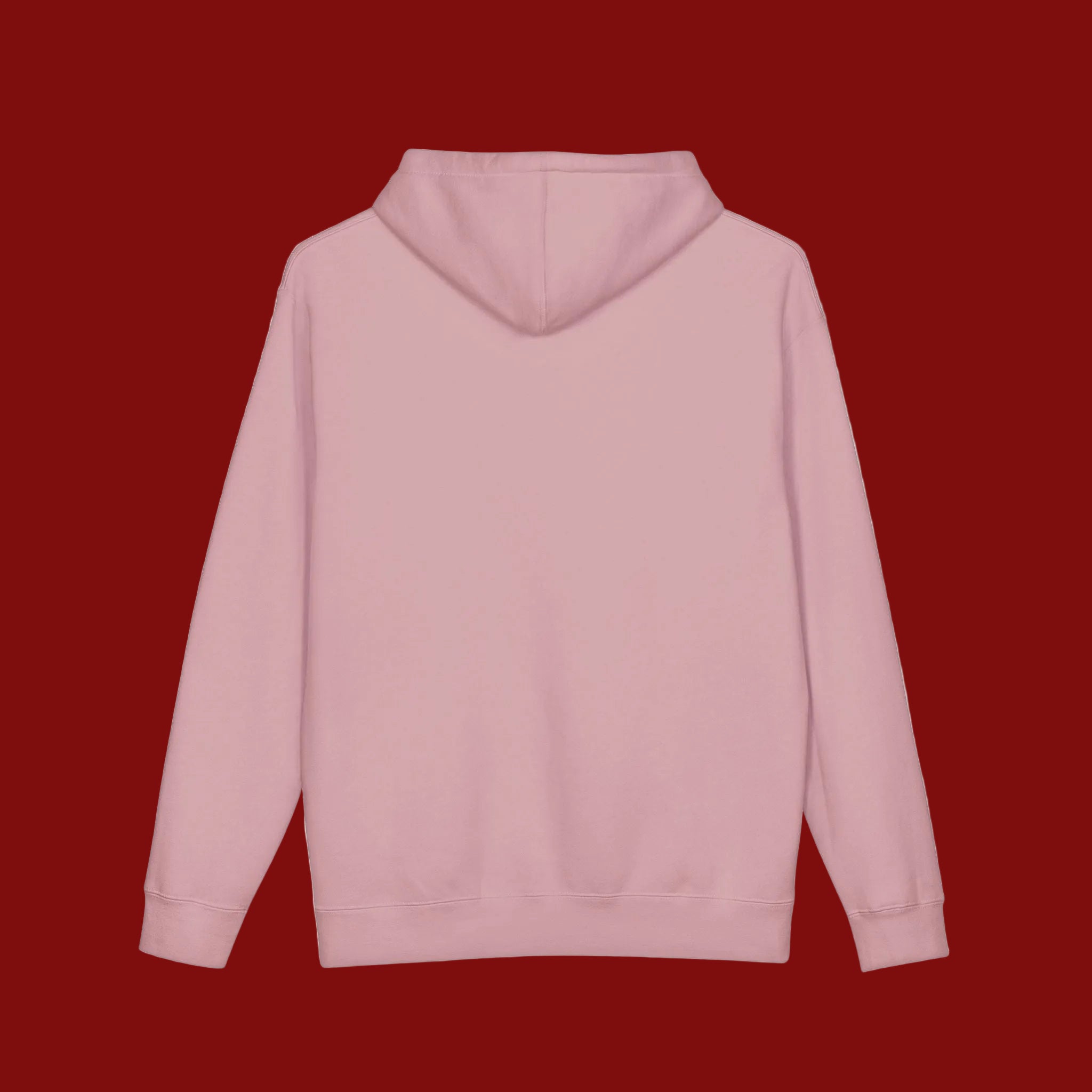 Pink hoodie on a white background