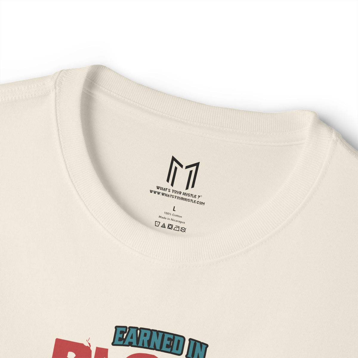 EARNED IN BLOOD, NOT GIVEN BOXING T-SHIRT | WHAT'S YOUR HUSTLE?® | Heavyweight Cotton