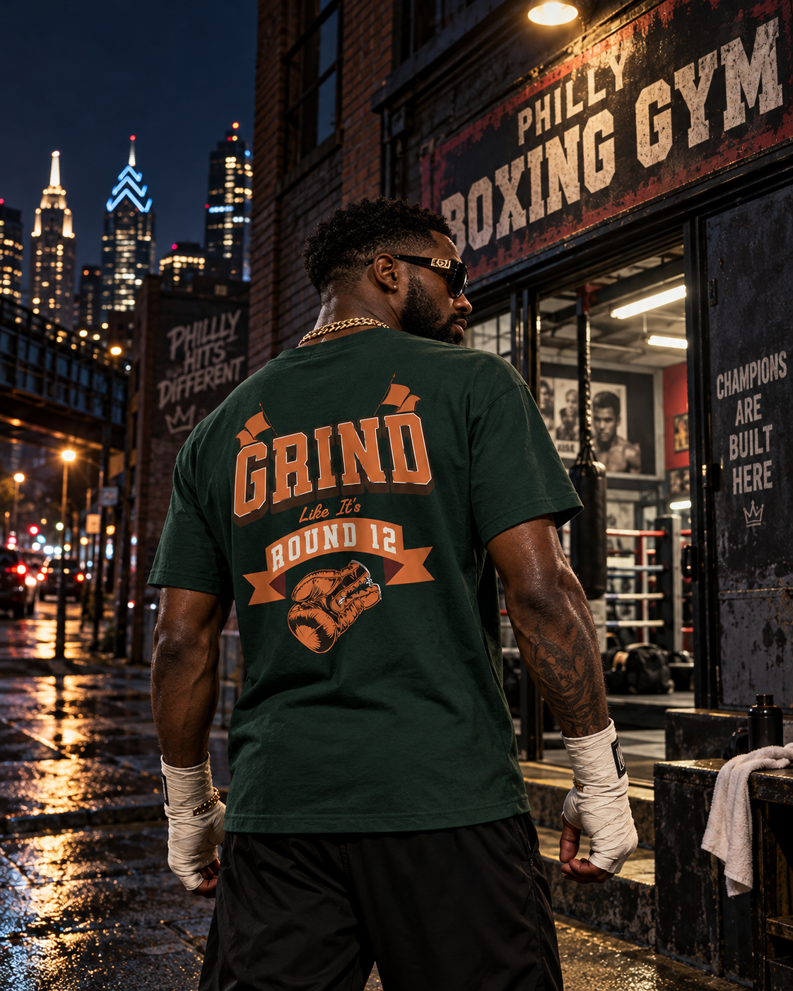 GRIND LIKE IT'S ROUND 12 BOXING T-SHIRT | WHAT'S YOUR HUSTLE?®