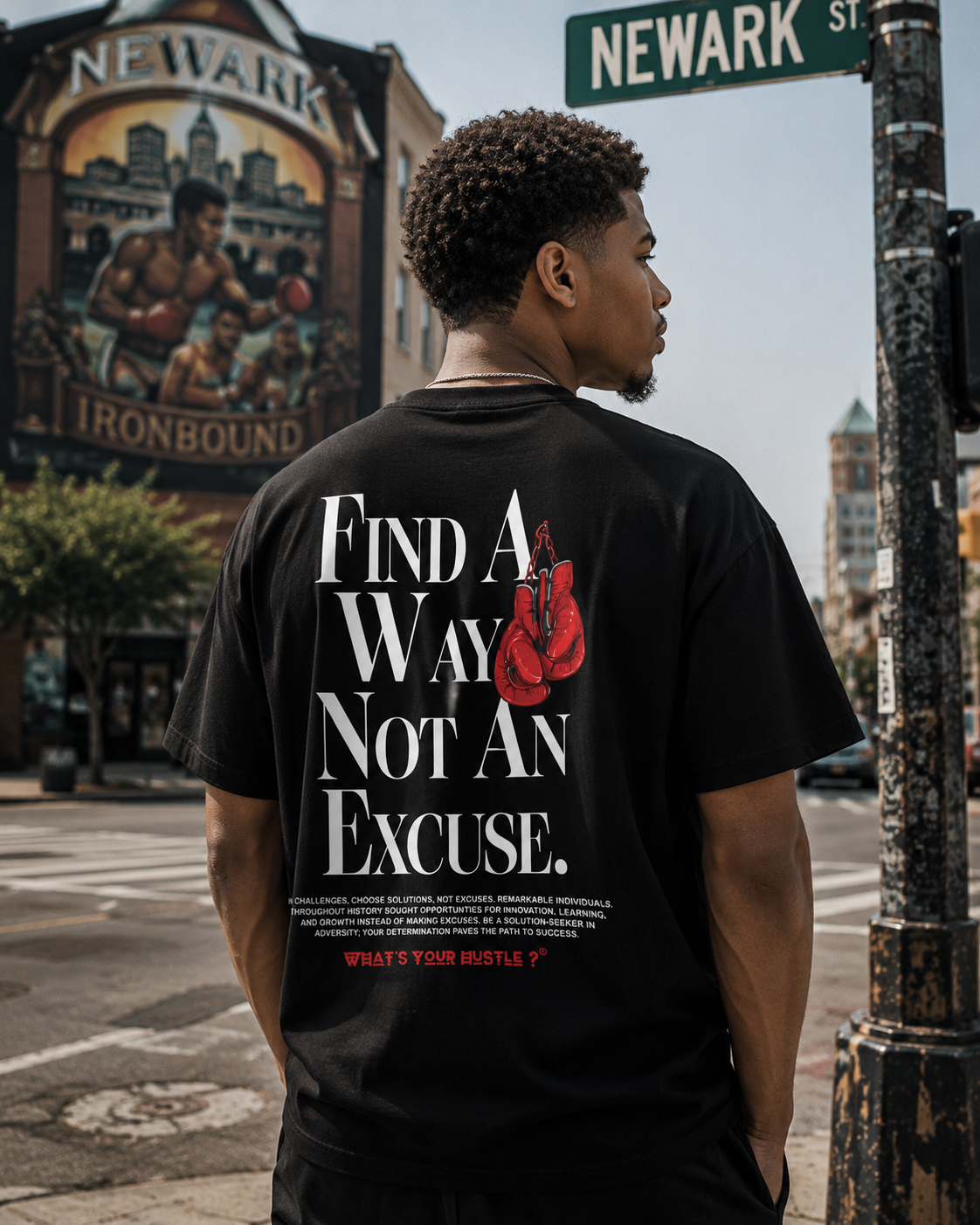 WYH? "FIND A WAY NOT AN EXCUSE" Boxing Club™ T-shirt | Heavyweight Cotton | (3 COLORS)