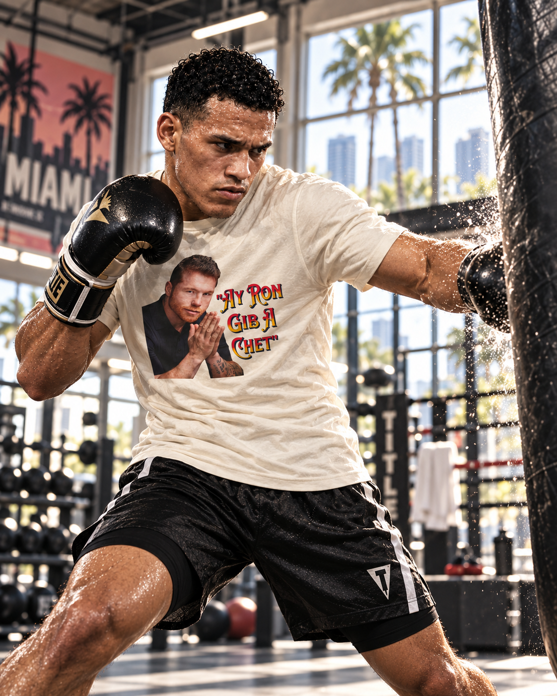 AY RON GIB A CHET - CANELO ALVAREZ T-SHIRT | I DON'T GIVE A CHET | WHAT'S YOUR HUSTLE?® | Heavyweight Cotton