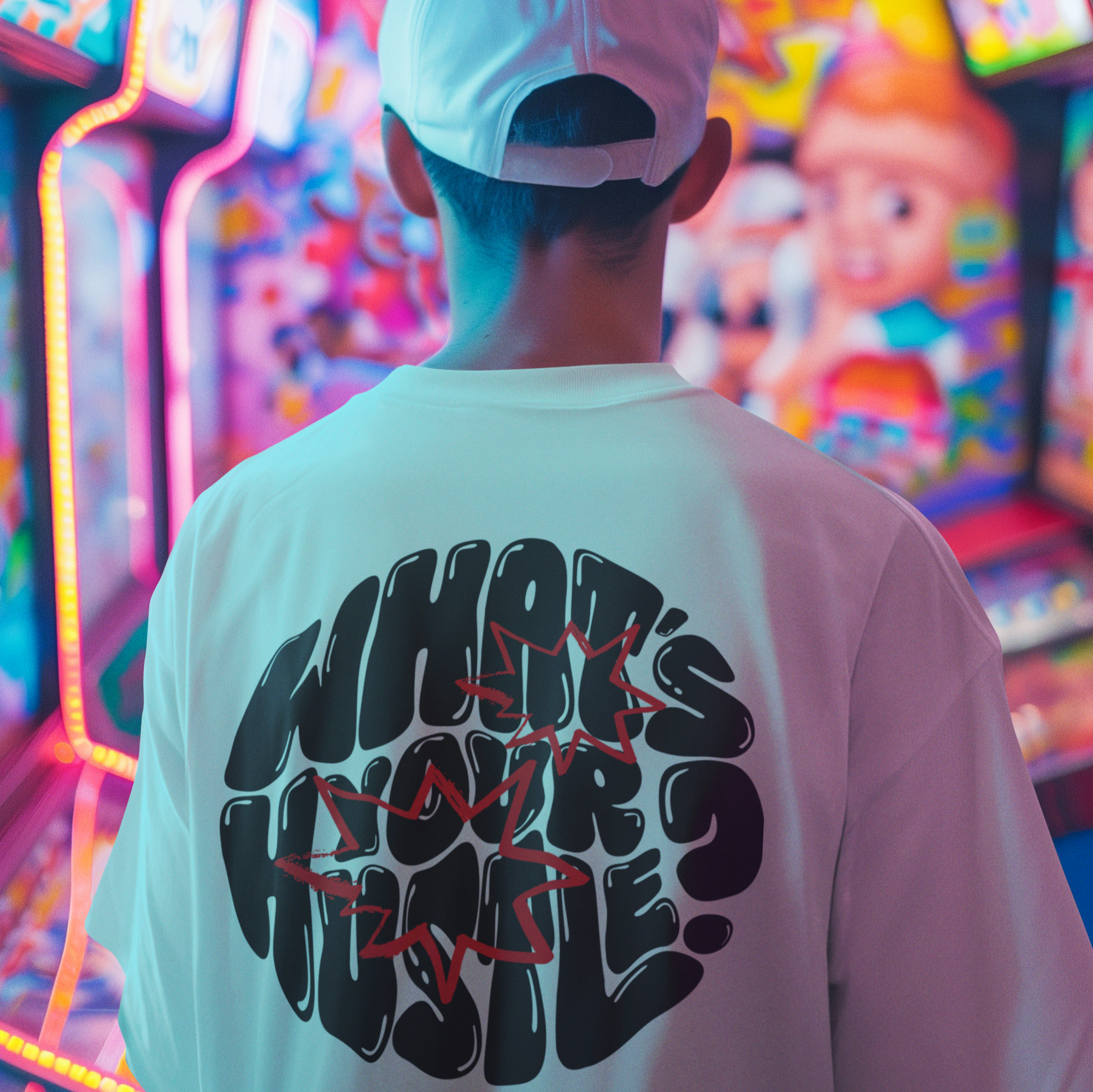 WHAT'S YOUR HUSTLE? "Bubble Letters" BOXY T-shirt | (3 COLORS) - What's Your Hustle?