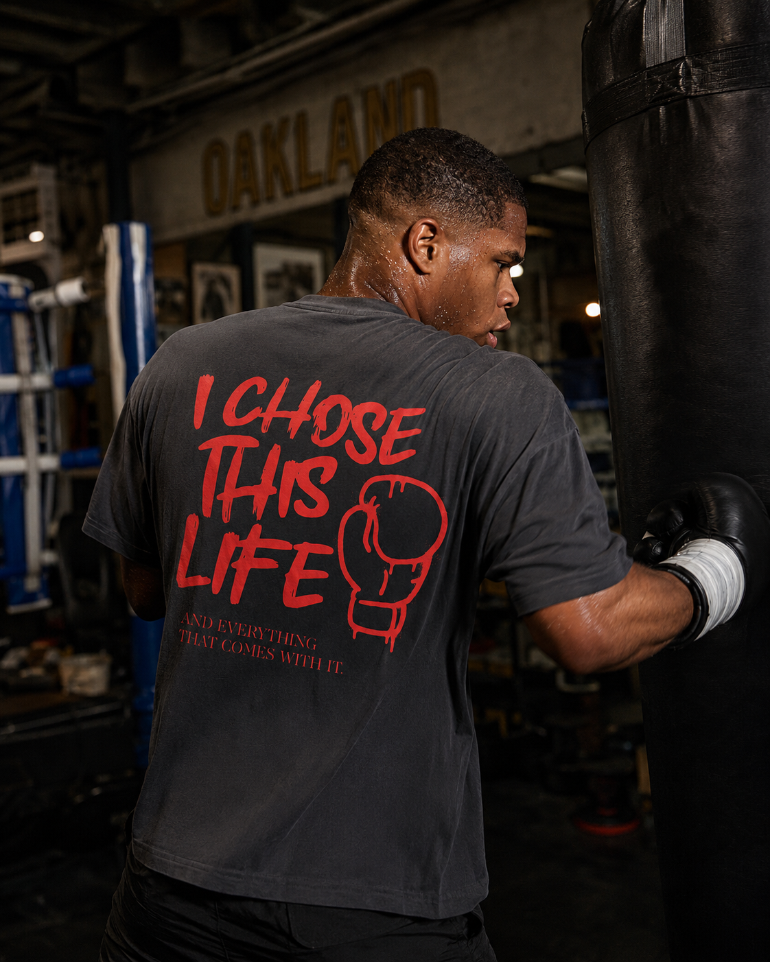 I Chose This Life & Everything That Comes With It Boxing T-Shirt | Heavyweight Cotton (WHAT'S YOUR HUSTLE?®)