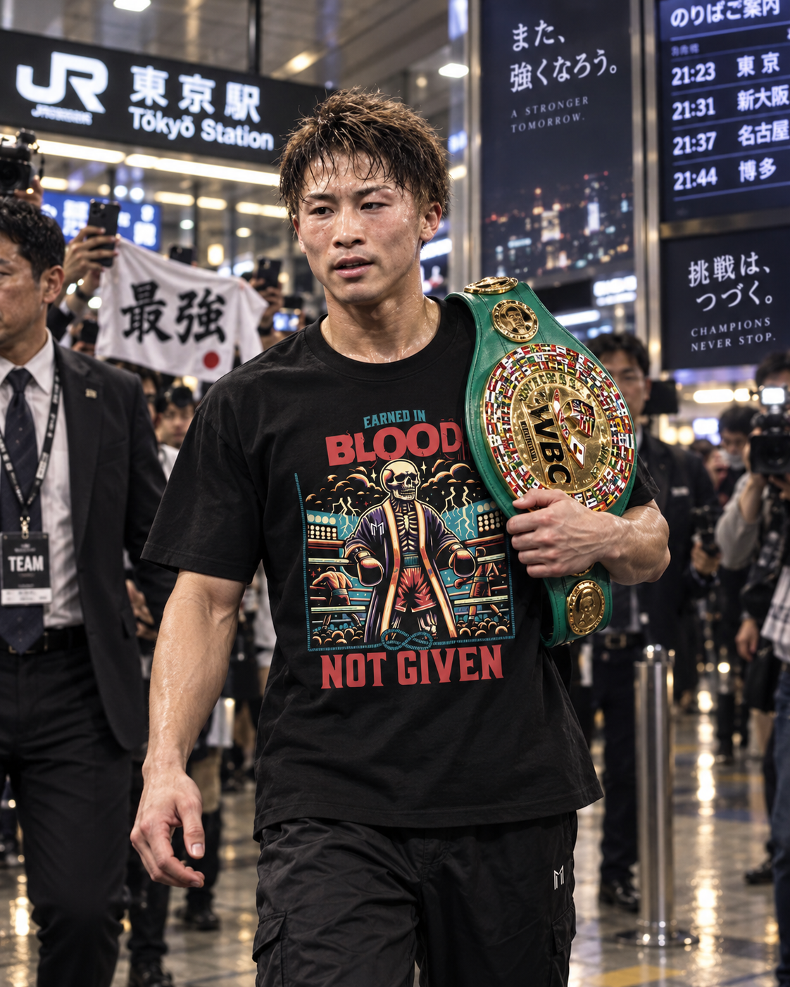 EARNED IN BLOOD, NOT GIVEN BOXING T-SHIRT | WHAT'S YOUR HUSTLE?® | Heavyweight Cotton